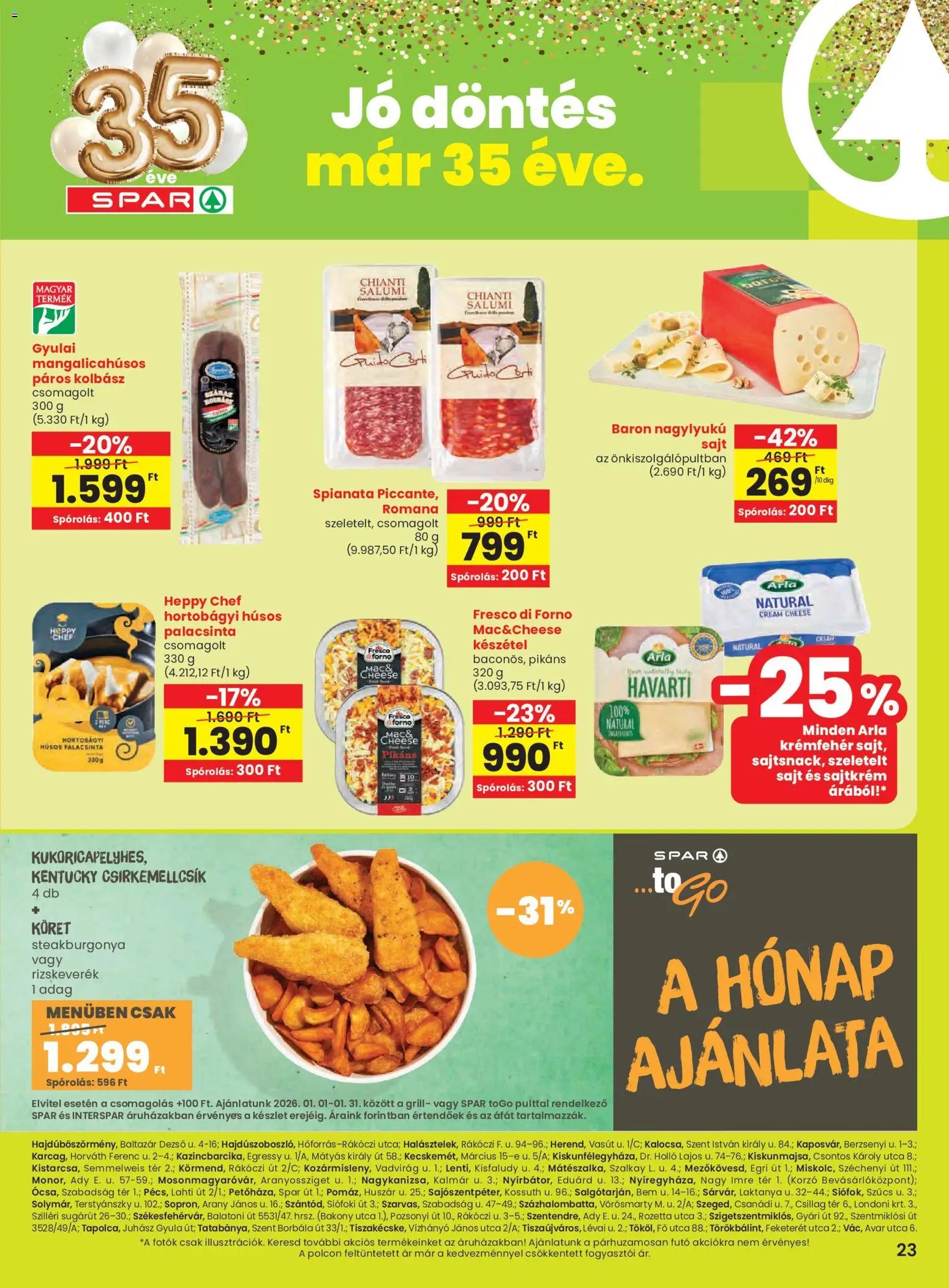 Spar újság 2026.01.08. Extra ajánlat (2026-01-08 - 2026-01-14)