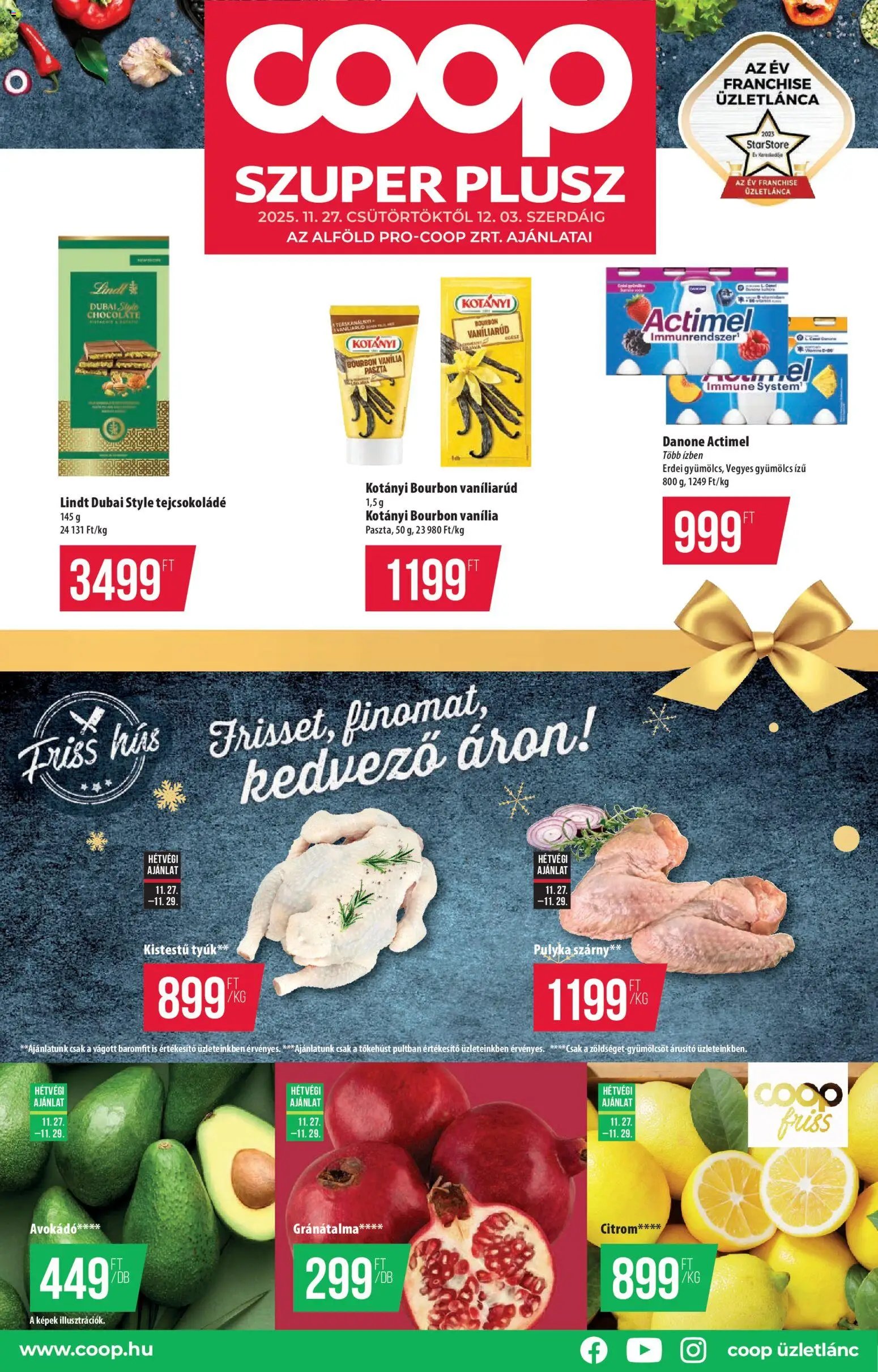 COOP újság 2025.11.27. Alföld Pro-Coop Zrt. - Szuper Plus (2025-11-27 - 2025-12-03)