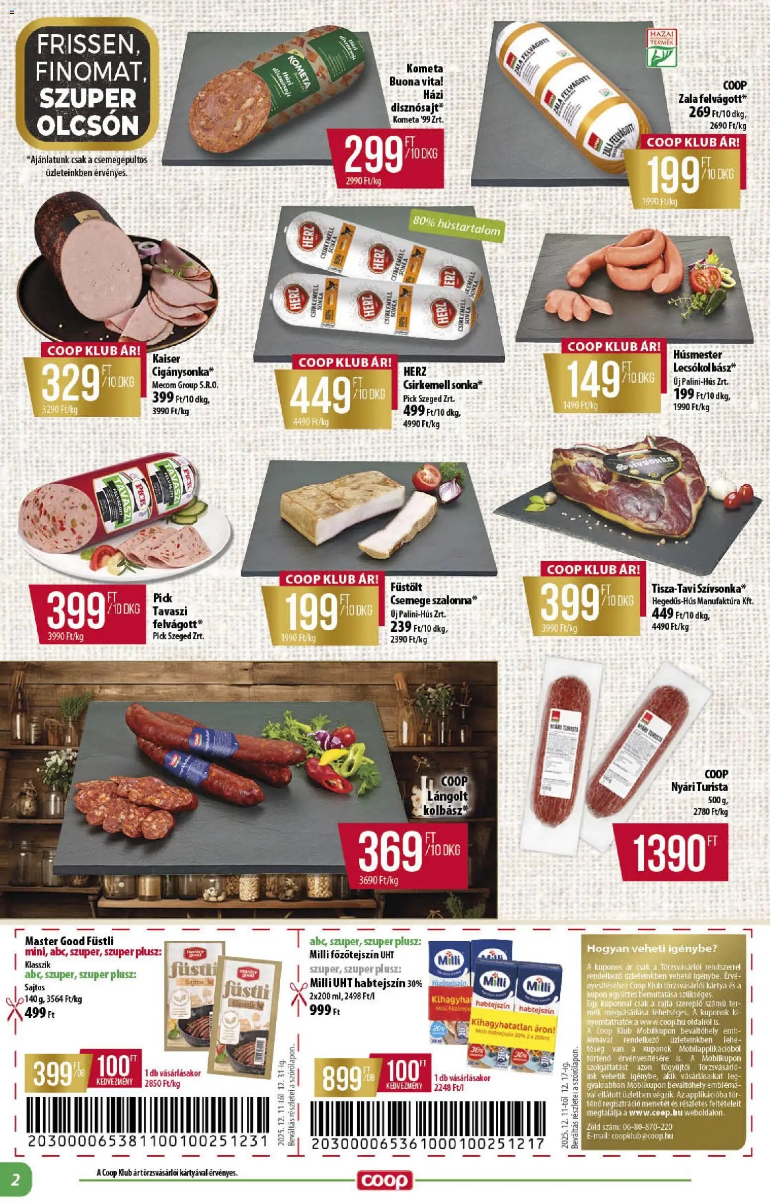 COOP újság 2025.12.11. Alföld Pro-Coop Zrt. - Abc szuper (2025-12-11 - 2025-12-17)