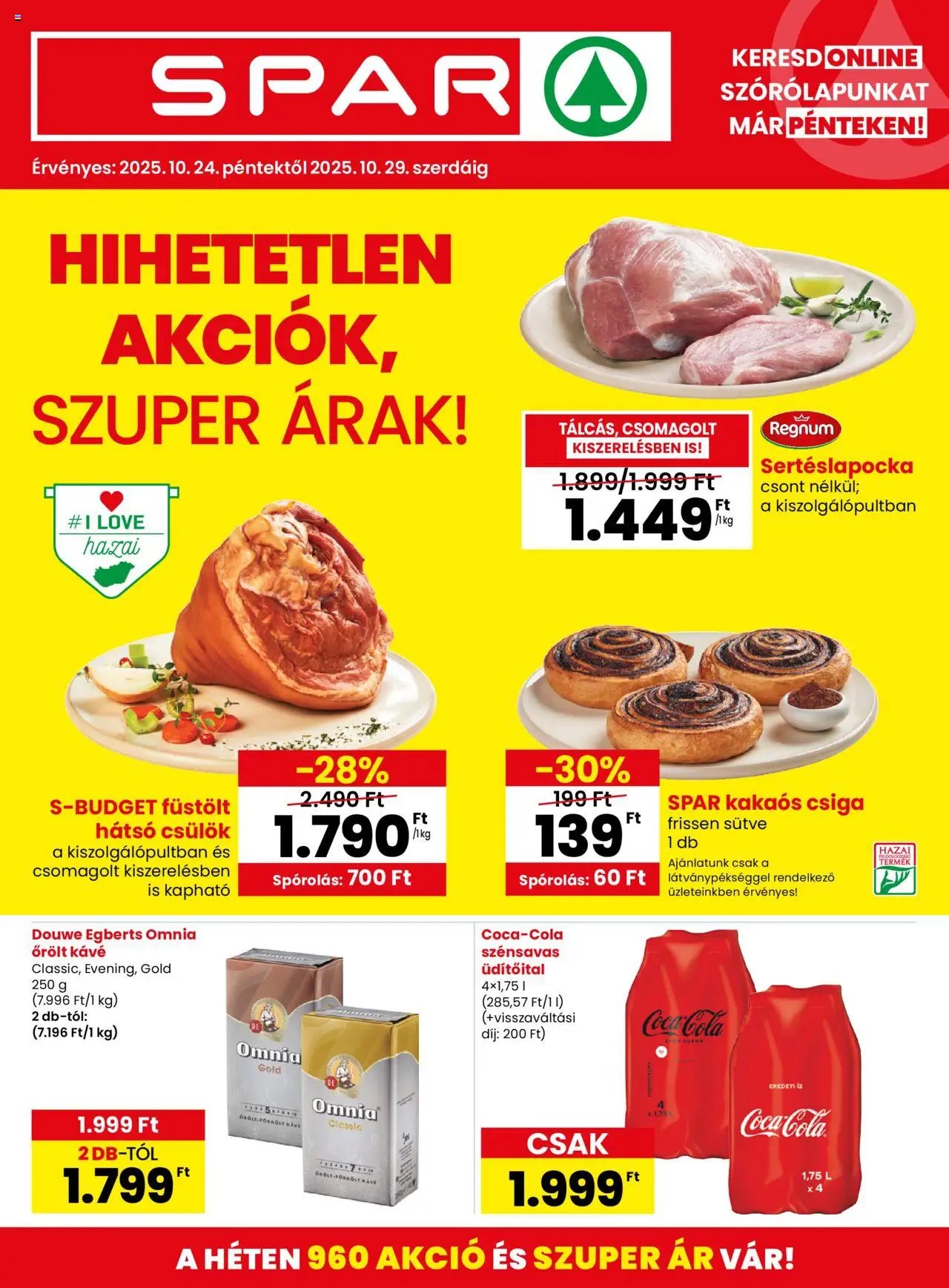 Spar újság 2025.10.24. Akciós újság Spar (2025-10-24 - 2025-10-29)