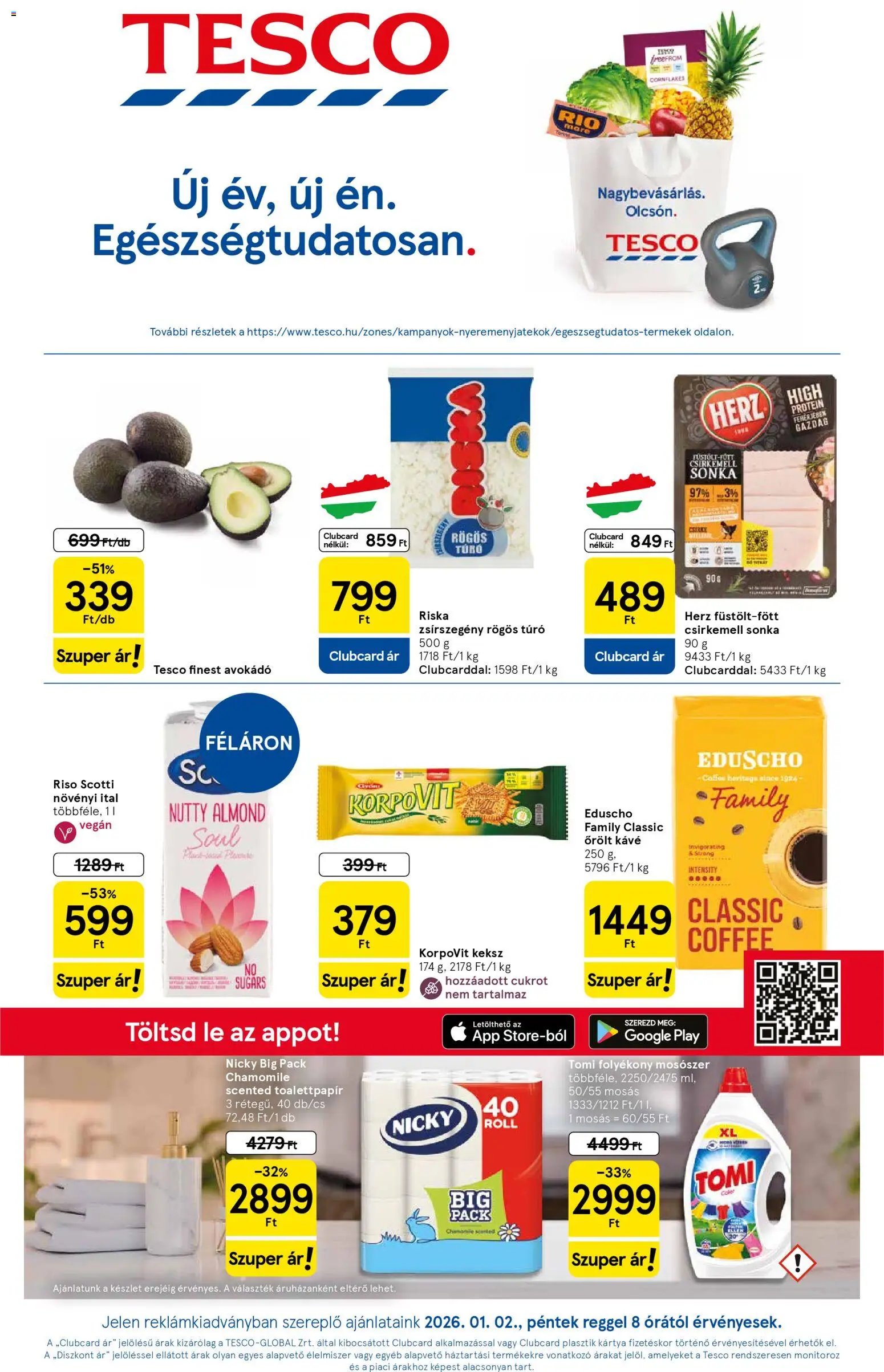 Tesco újság 2026.01.02. Akciós újság Tesco (2026-01-02)