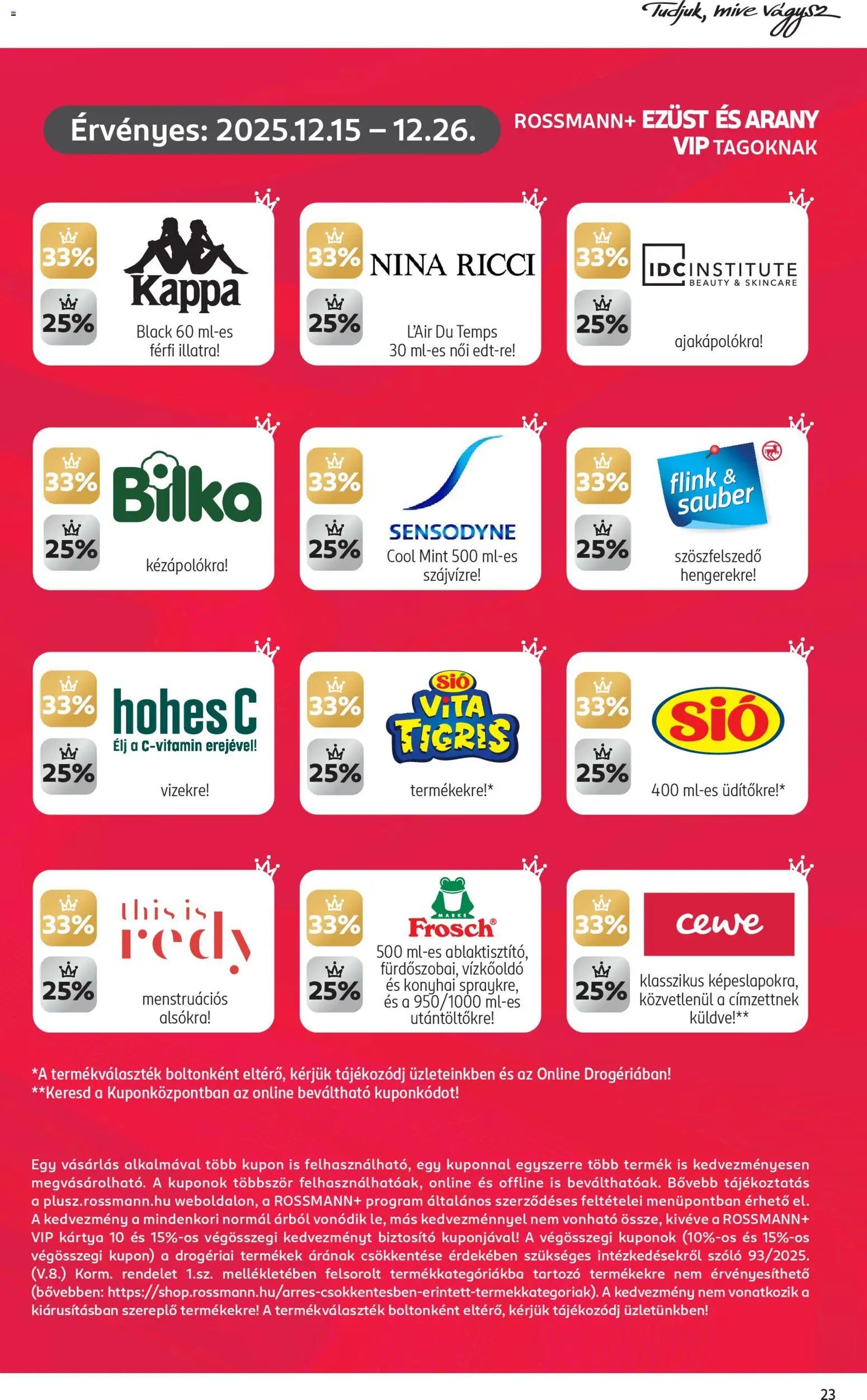 Rossmann újság 2025.12.15. Akciós újság Rossmann (2025-12-15 - 2025-12-26)