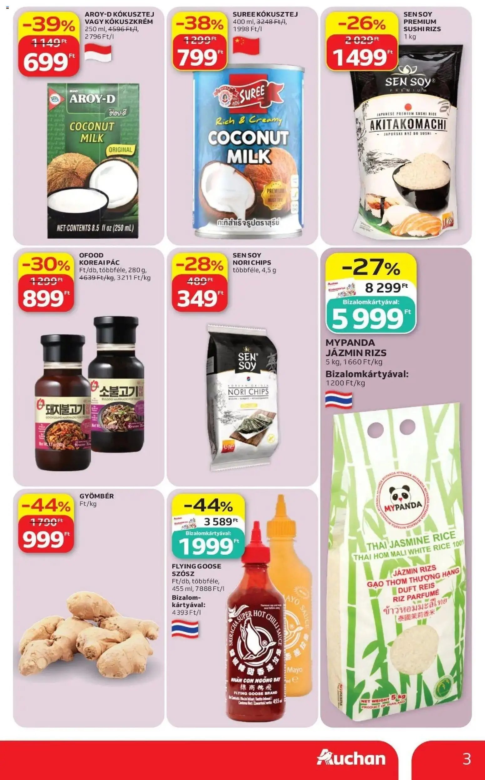 Auchan újság 2026.09.10. Auchan Nemzetközi konyha ajánlatok Fót