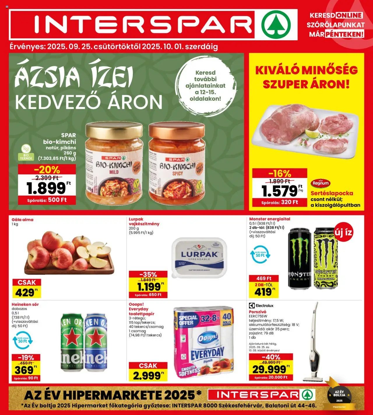 Interspar újság 2025.09.25. Akciós újság Interspar (2025-09-25 - 2025-10-01)