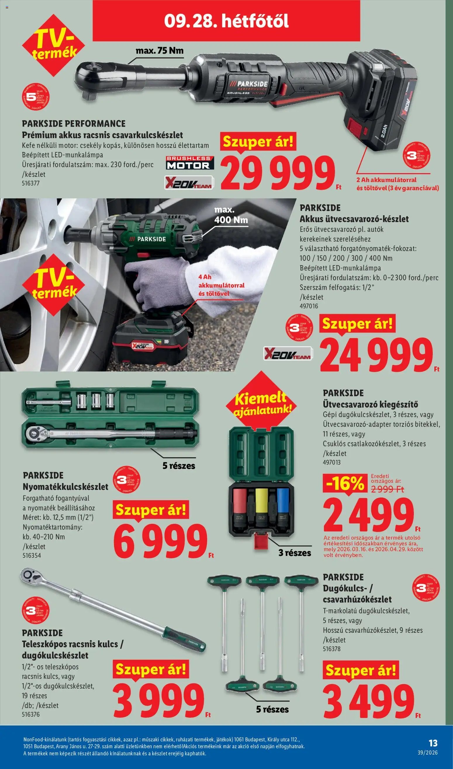 Lidl újság 2026.09.24. Lidl Nonfood kínálatunk