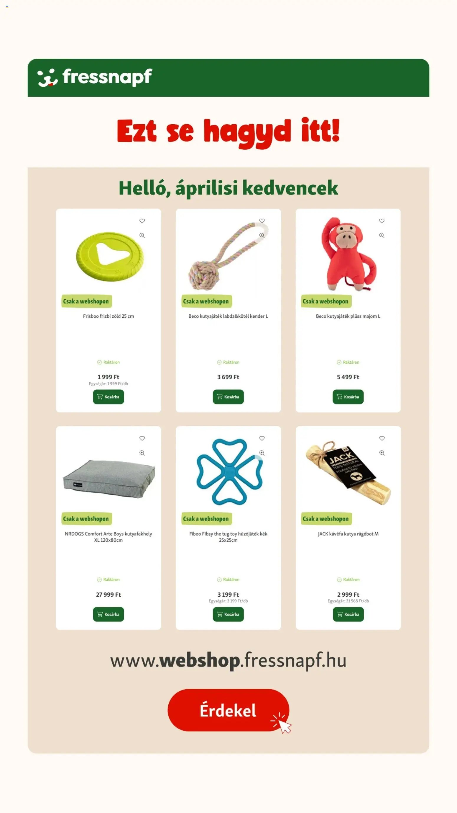Fressnapf újság 2026.04.09. Fressnapf akciós újság (2026-04-09 - 2026-04-15)