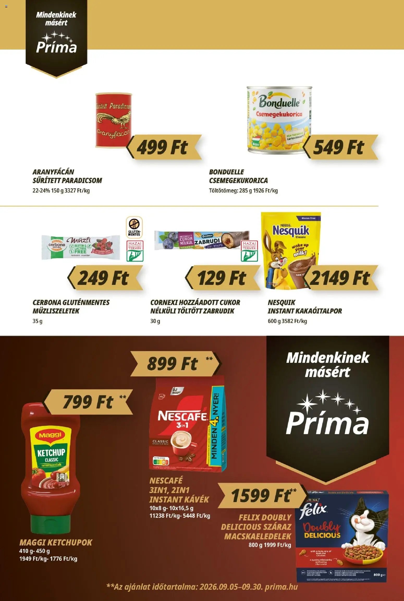 CBA Príma újság 2026.09.17. CBA Príma akciós újság