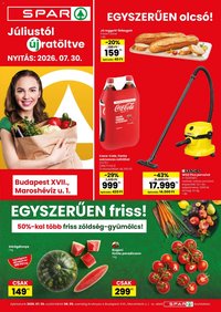 Spar újság 2026.07.30. Spar Bp., Maroshévíz u. 1. üzletnyitás