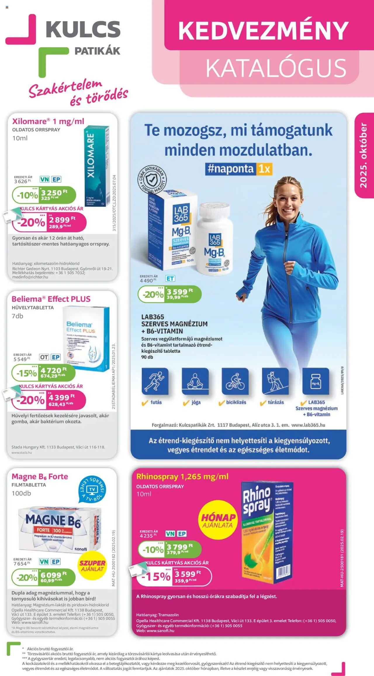 Kulcs Patika újság 2025.10.01. Akciós újság Kulcs Patika (2025-10-01 - 2025-10-31)