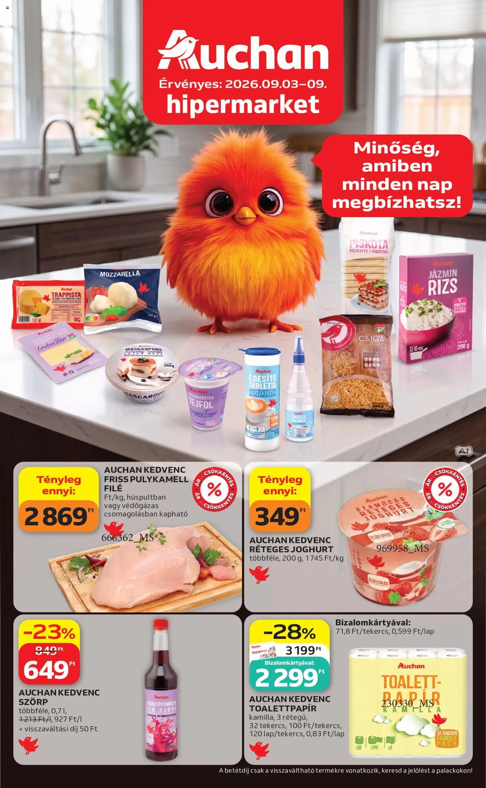 Auchan újság 2026.09.03. Auchan Saját Márkás termékeink