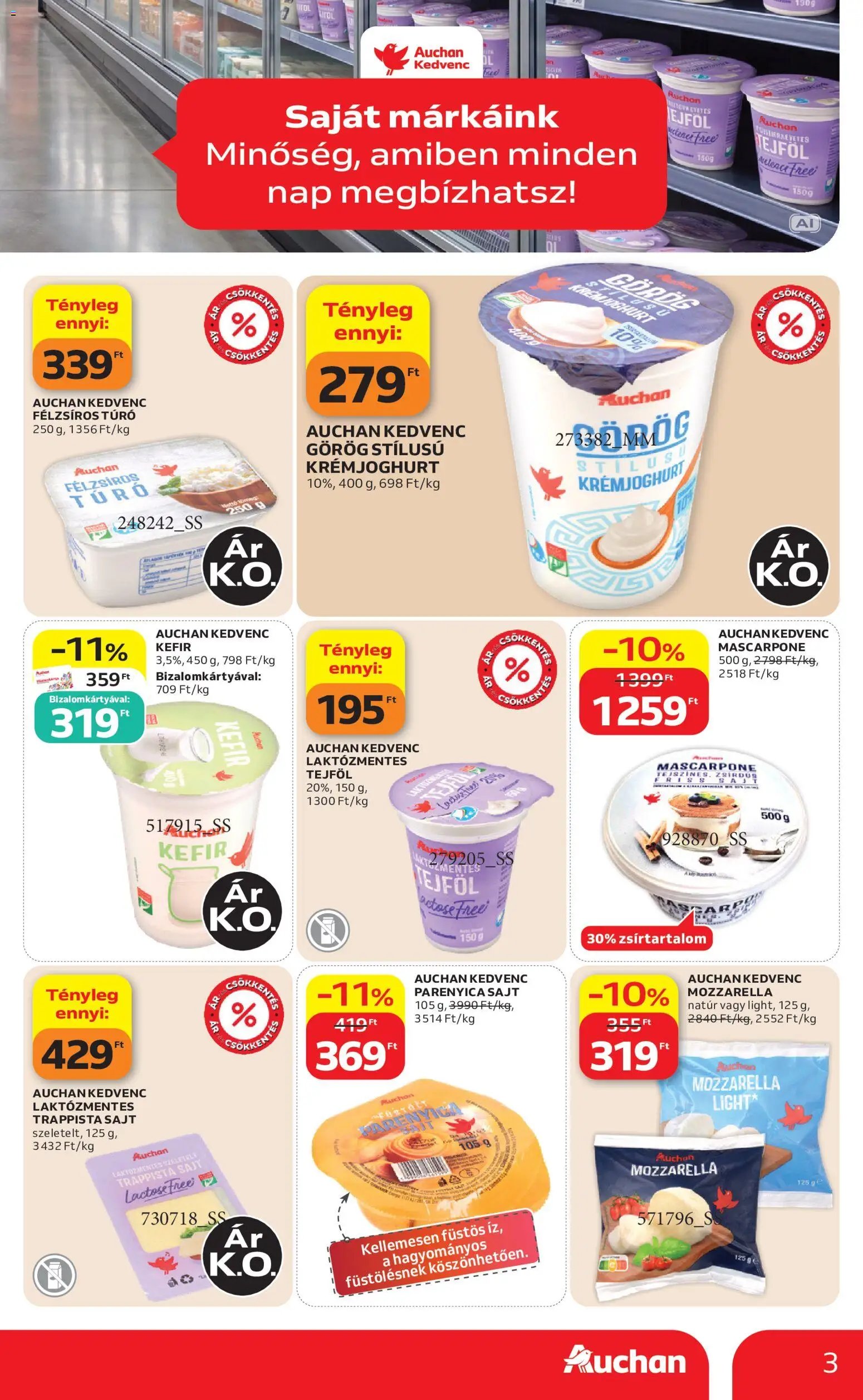 Auchan újság 2026.09.03. Auchan Saját Márkás termékeink