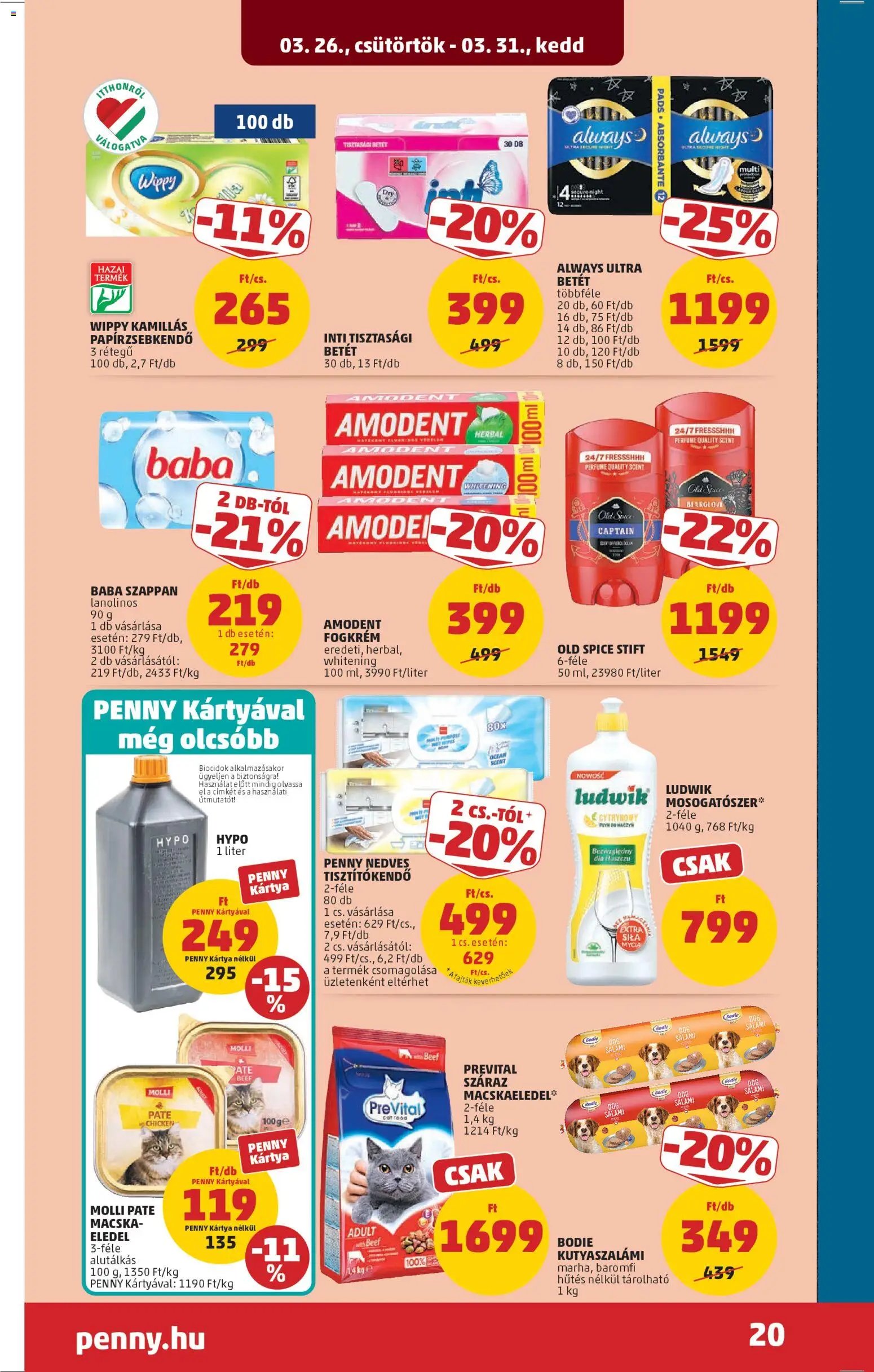 PENNY újság 2026.03.26. PENNY akciós újság (2026-03-26 - 2026-03-31)