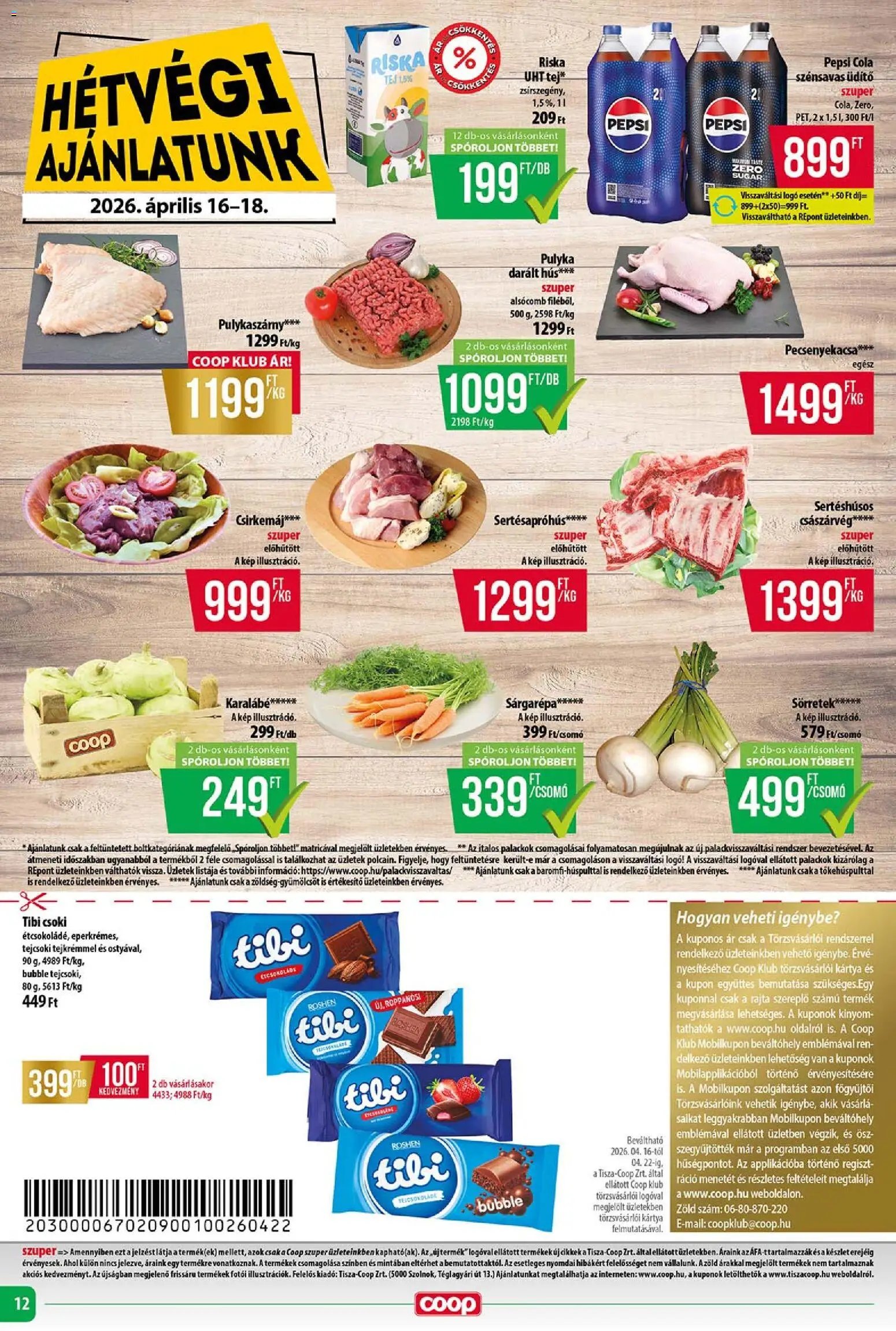 COOP újság 2026.04.16. COOP - Abc & Szuper / Tisza (2026-04-16 - 2026-04-22)