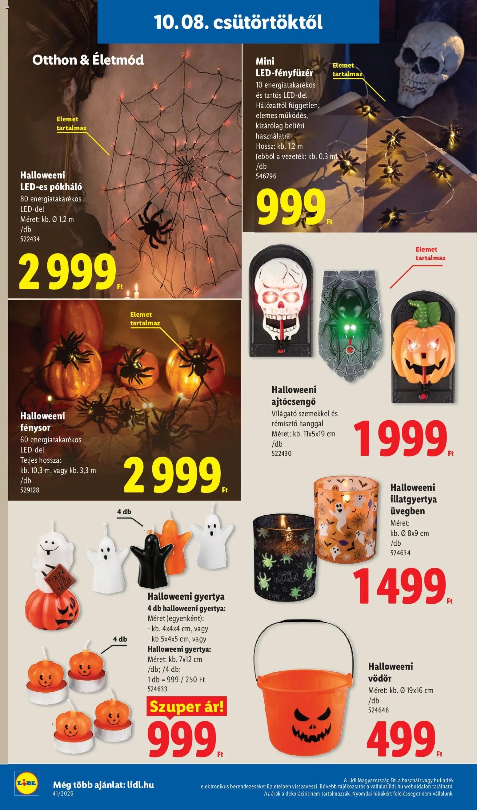 Lidl újság 2026.10.08. Lidl akciós újság