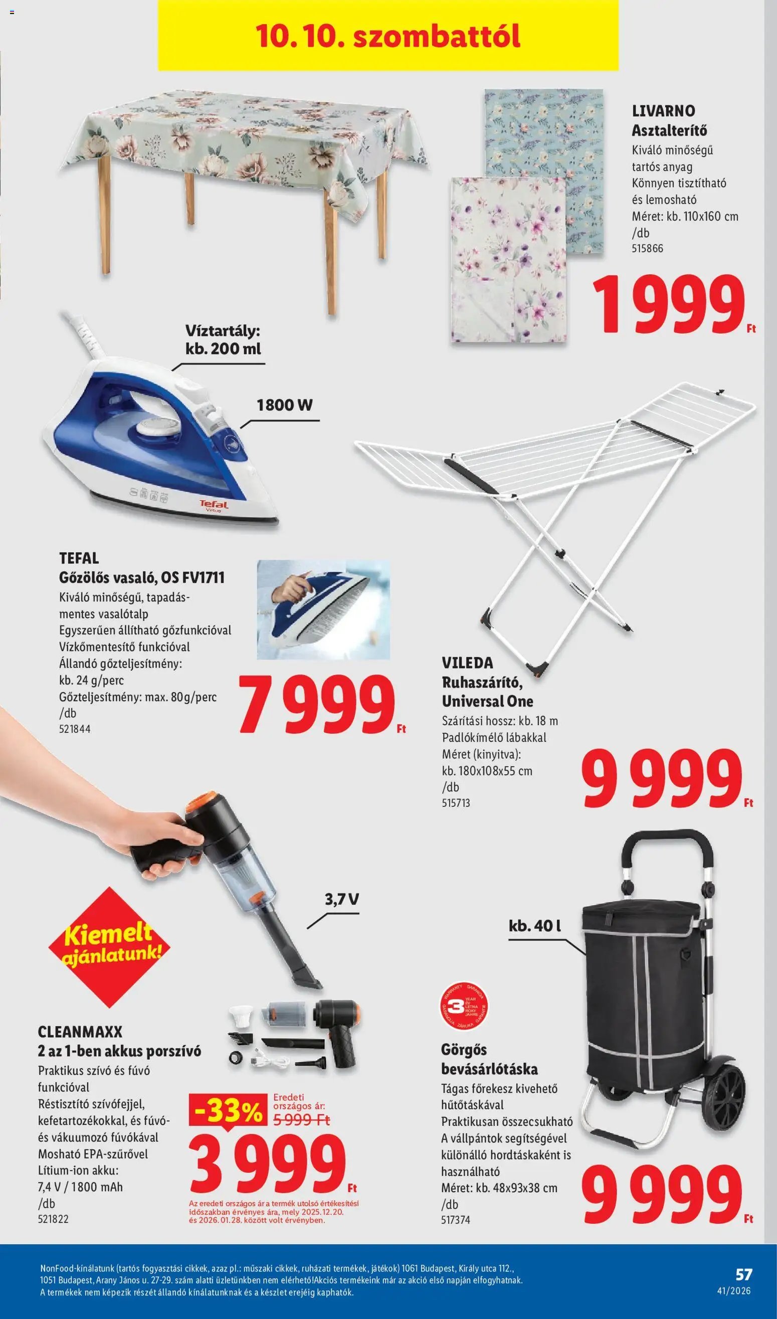 Lidl újság 2026.10.08. Lidl akciós újság