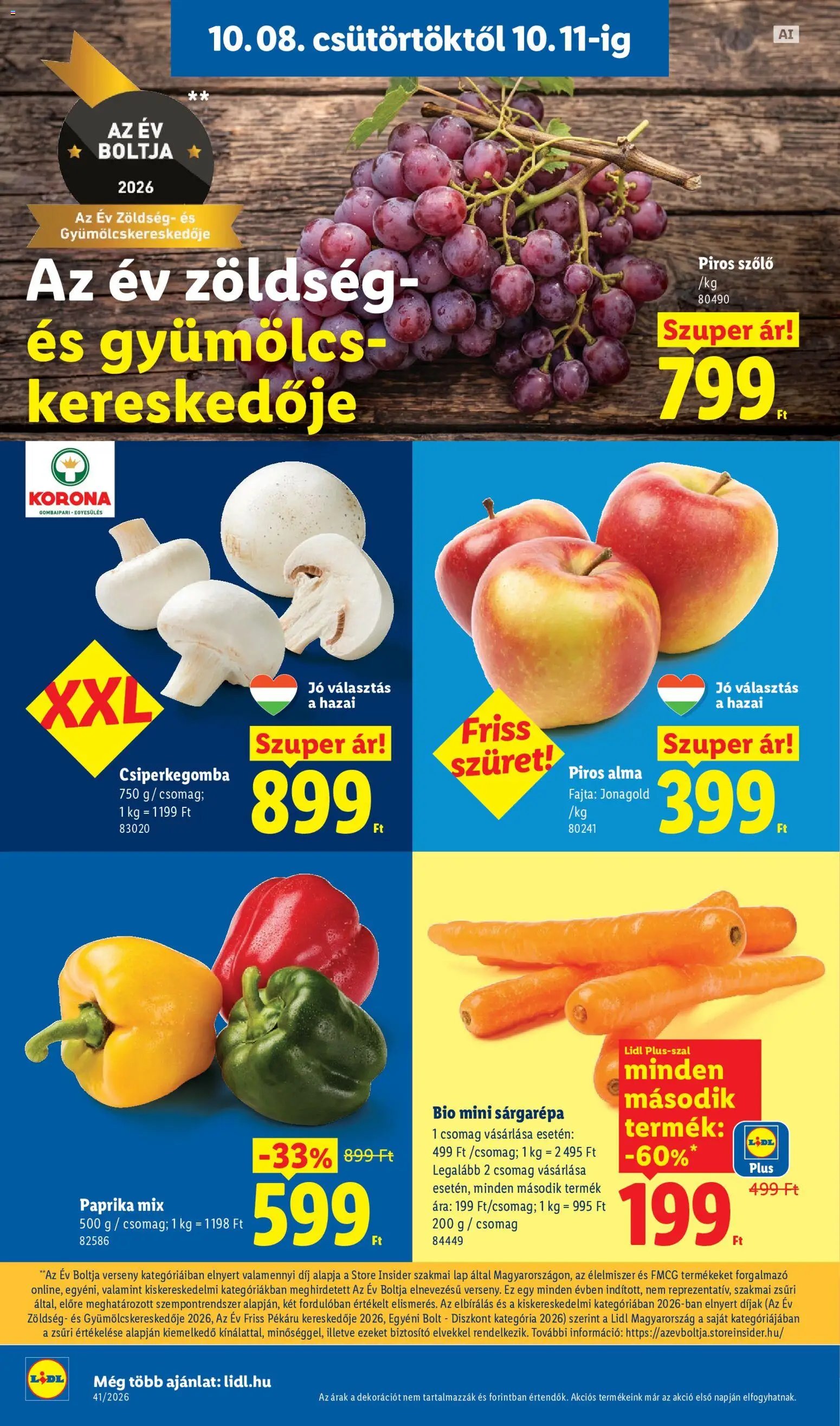 Lidl újság 2026.10.08. Lidl akciós újság