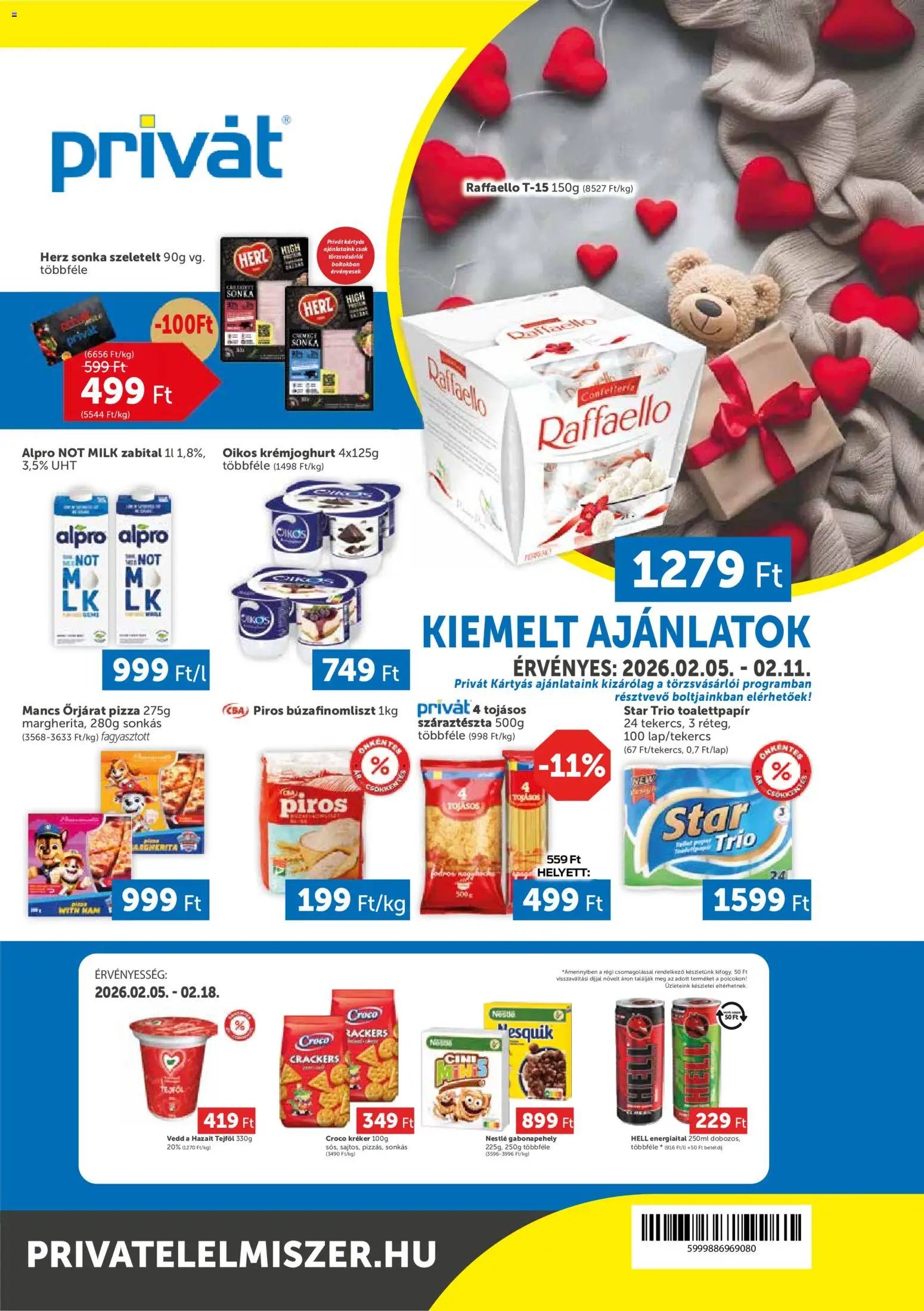 PRIVÁT újság 2026.02.05. Akciós újság PRIVÁT (2026-02-05 - 2026-02-11)