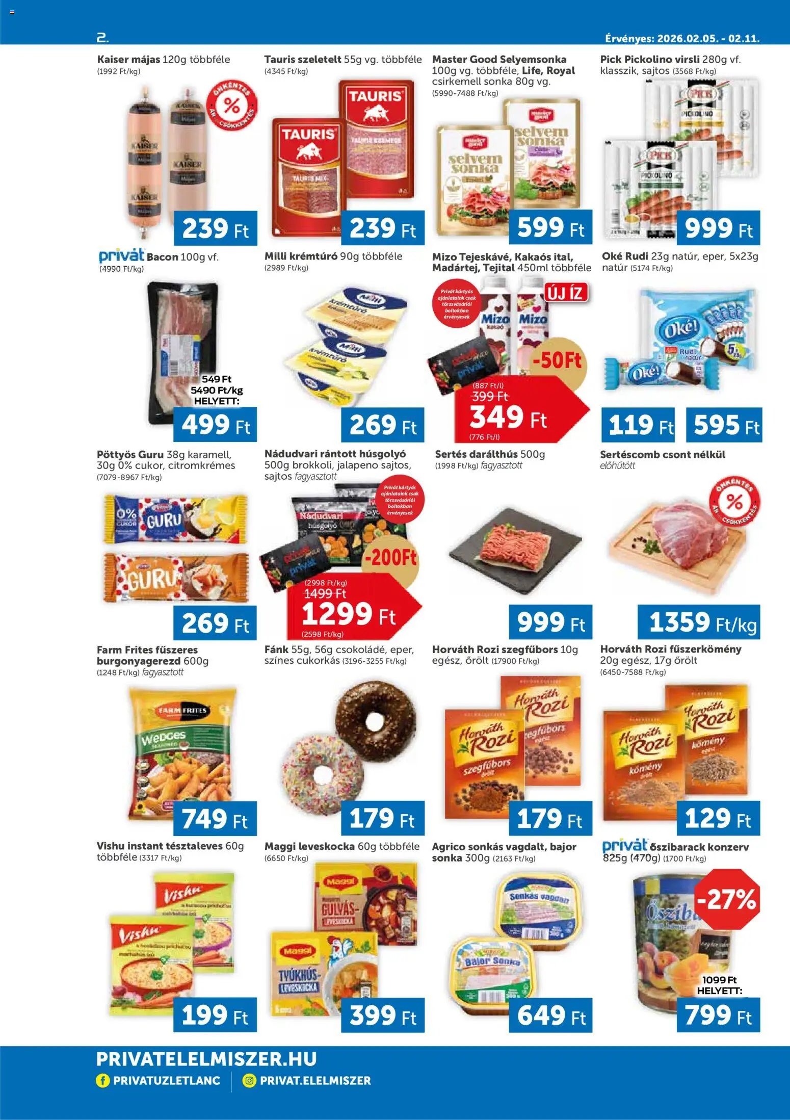 PRIVÁT újság 2026.02.05. Akciós újság PRIVÁT (2026-02-05 - 2026-02-11)
