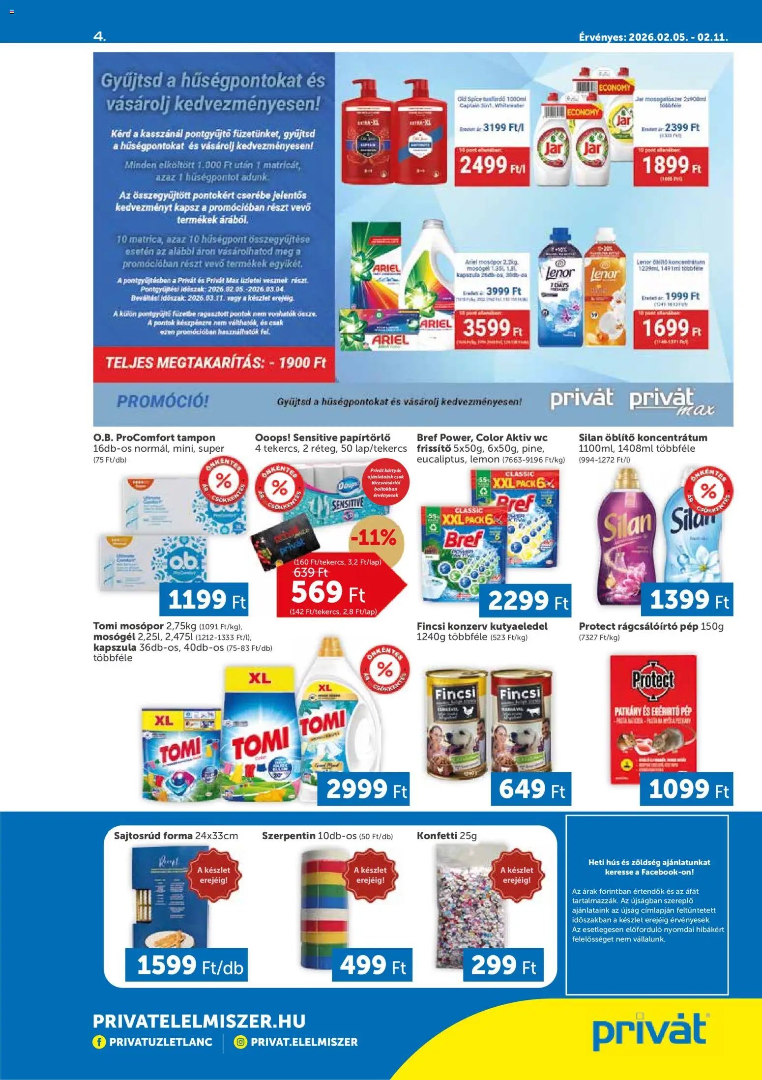 PRIVÁT újság 2026.02.05. Akciós újság PRIVÁT (2026-02-05 - 2026-02-11)