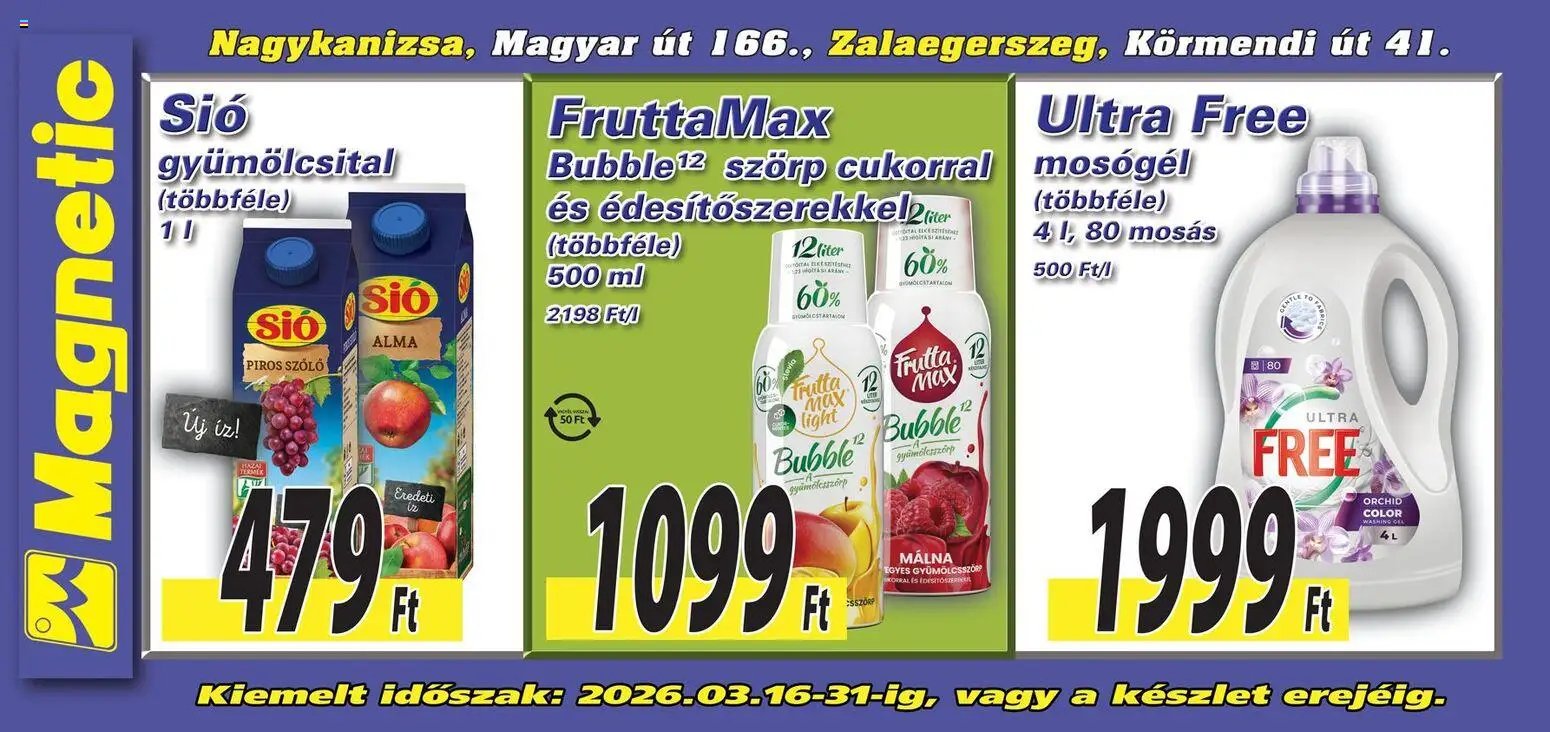 Magnetic újság 2026.03.16. Magnetic Aktuális óriásplakátok (2026-03-16 - 2026-03-31)