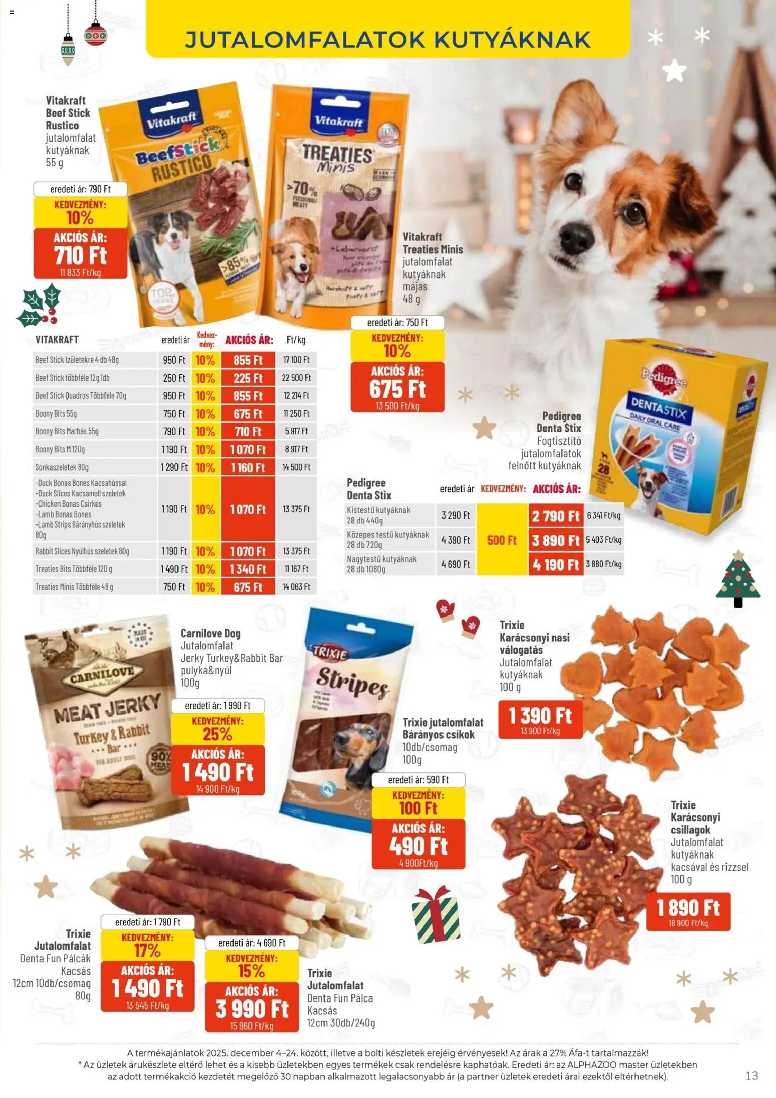 AlphaZoo újság 2025.12.04. Akciós újság AlphaZoo (2025-12-04 - 2025-12-24)