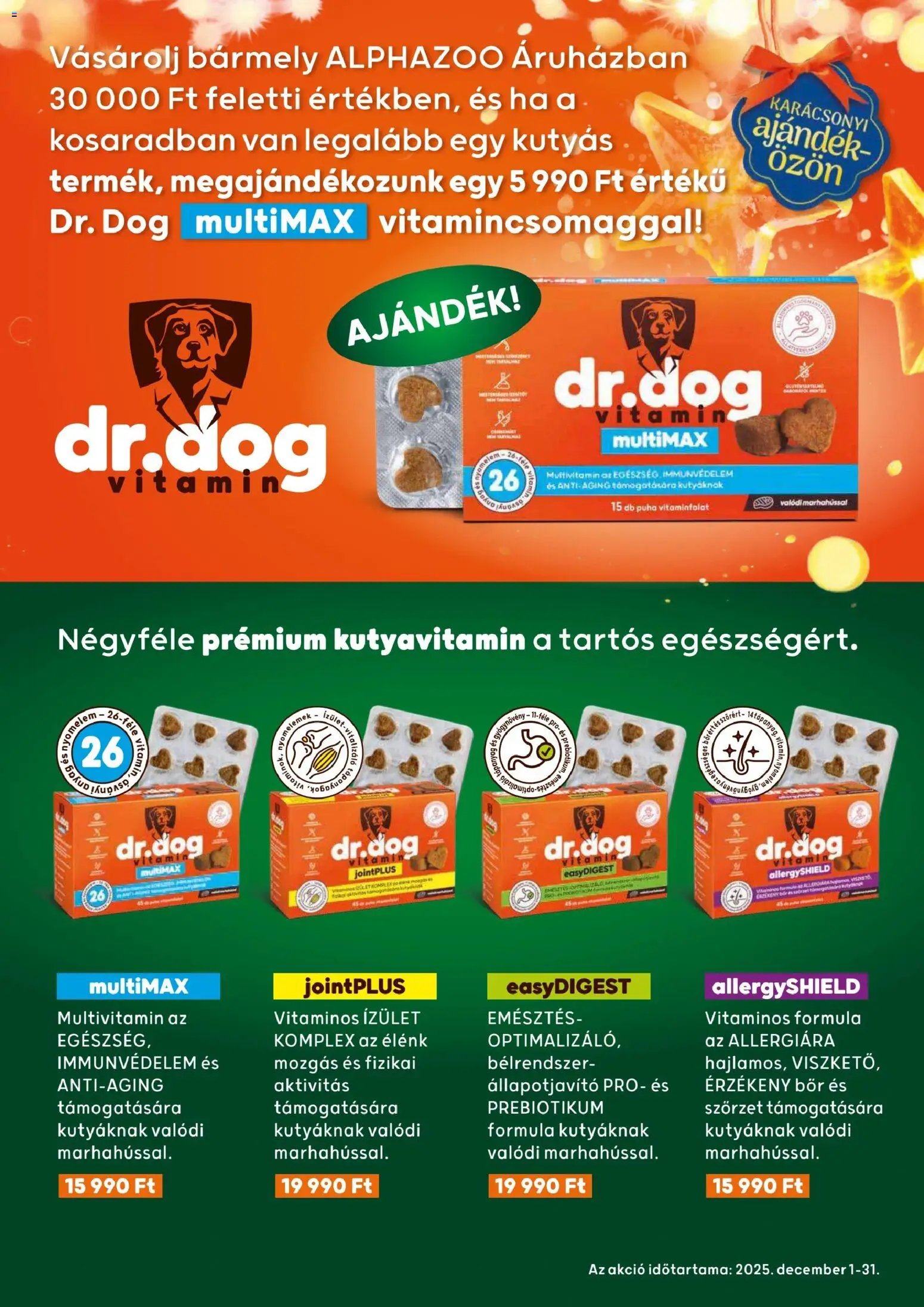 AlphaZoo újság 2025.12.04. Akciós újság AlphaZoo (2025-12-04 - 2025-12-24)