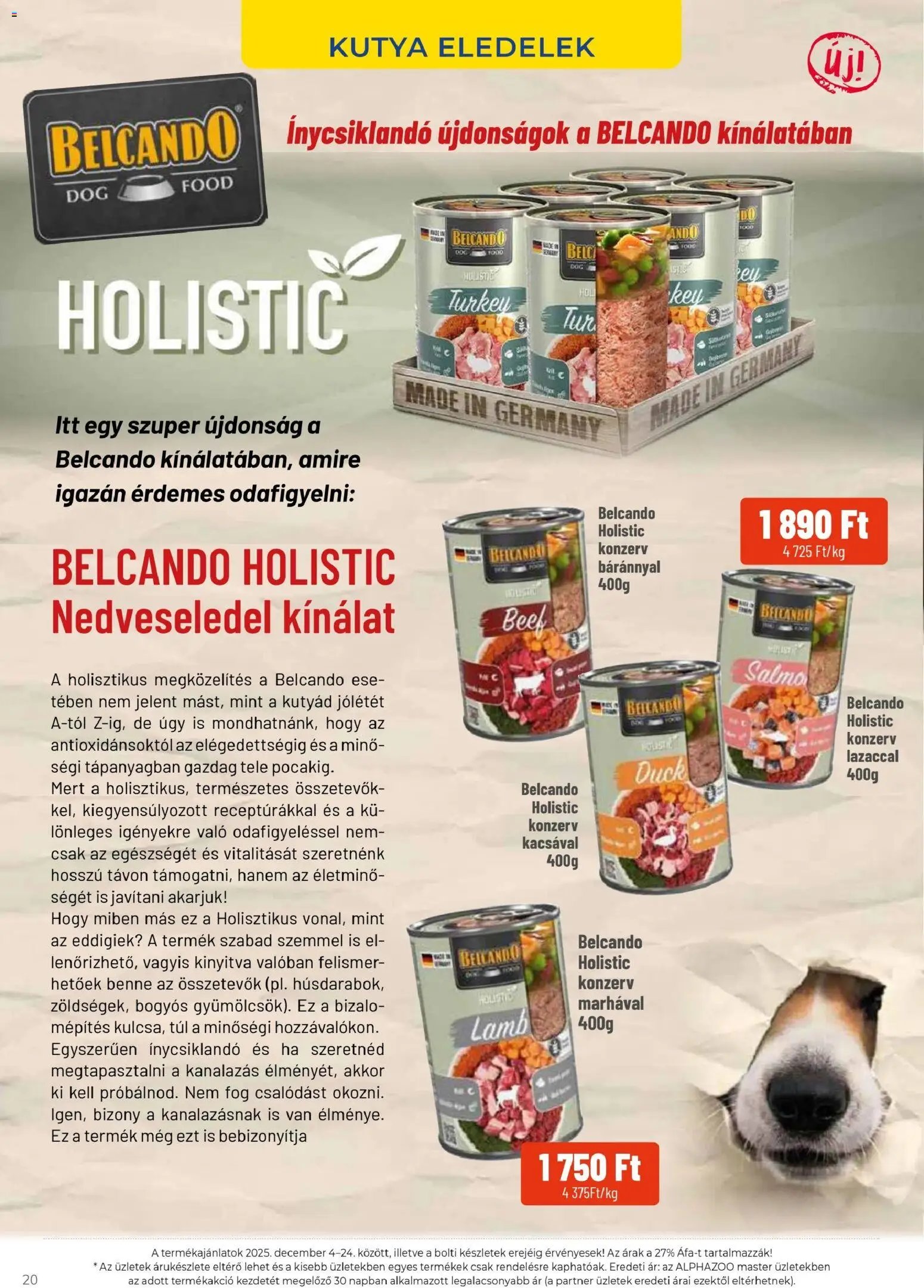 AlphaZoo újság 2025.12.04. Akciós újság AlphaZoo (2025-12-04 - 2025-12-24)