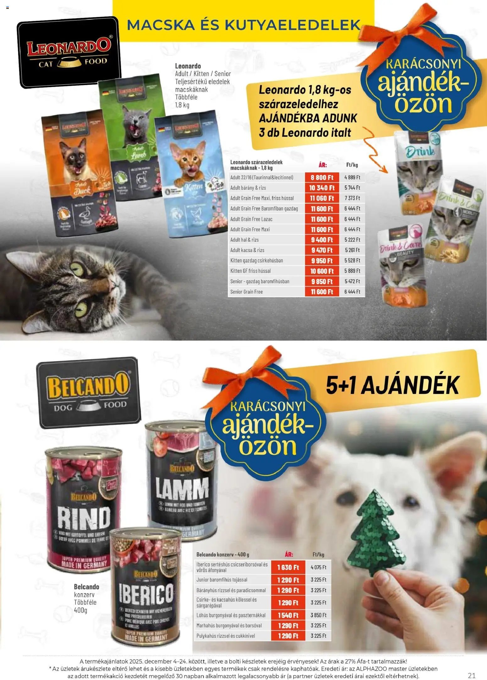 AlphaZoo újság 2025.12.04. Akciós újság AlphaZoo (2025-12-04 - 2025-12-24)