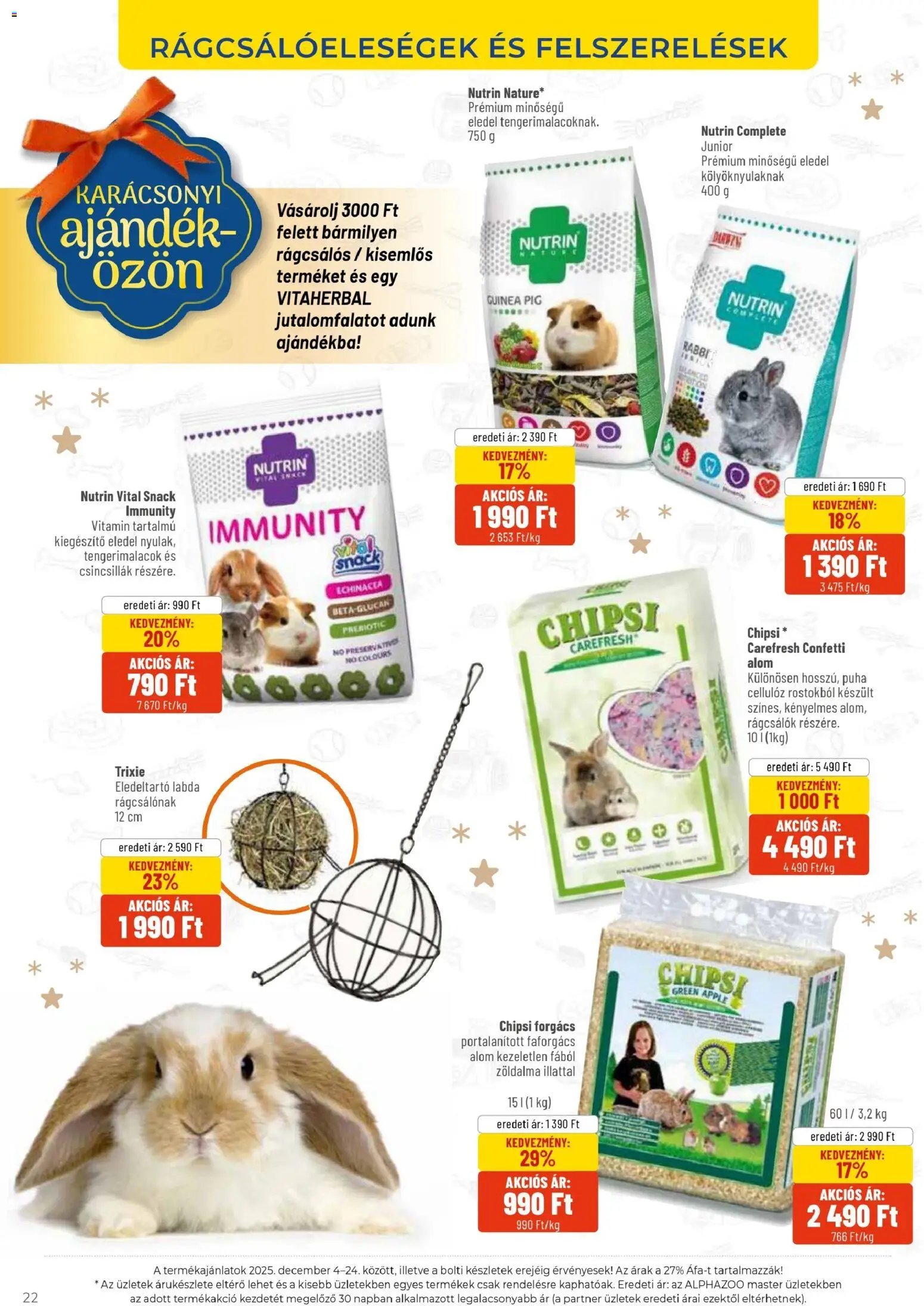 AlphaZoo újság 2025.12.04. Akciós újság AlphaZoo (2025-12-04 - 2025-12-24)