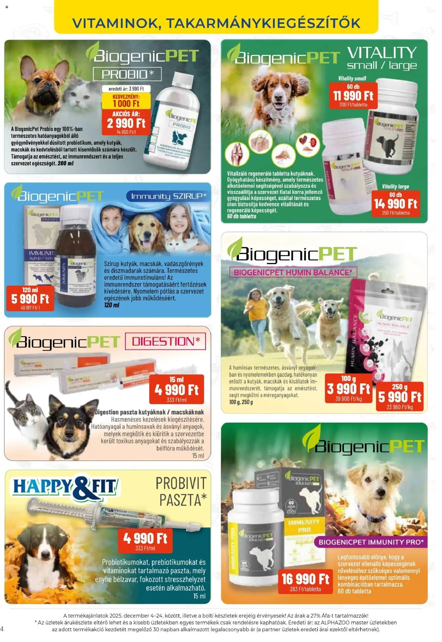 AlphaZoo újság 2025.12.04. Akciós újság AlphaZoo (2025-12-04 - 2025-12-24)