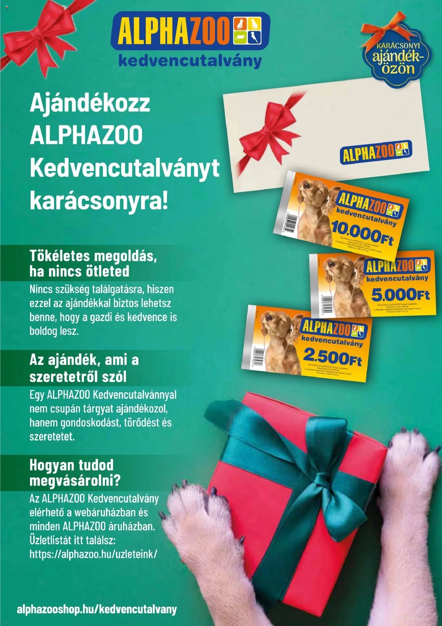 AlphaZoo újság 2025.12.04. Akciós újság AlphaZoo (2025-12-04 - 2025-12-24)