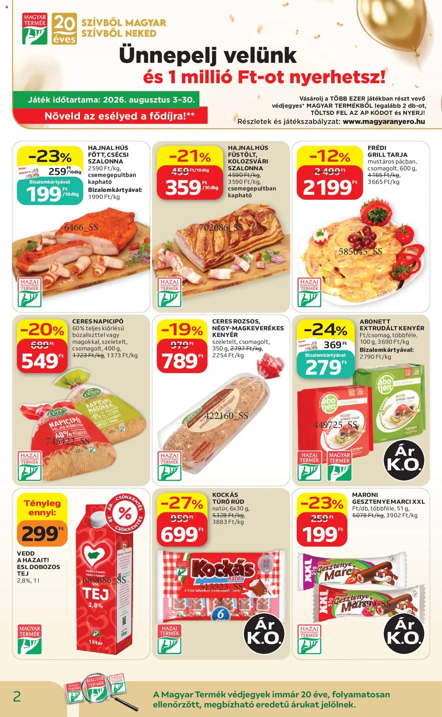 Auchan újság 2026.08.21. Auchan Hazai termék ajánlatok