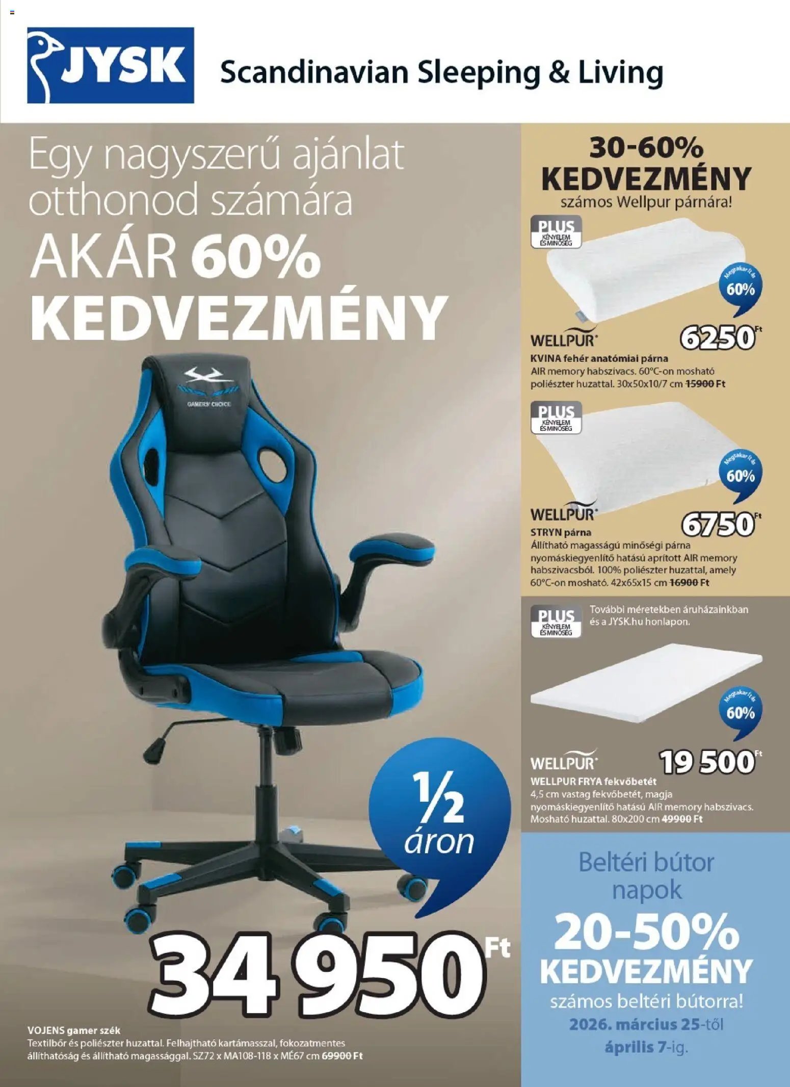 JYSK újság 2026.03.25. JYSK akciós újság (2026-03-25 - 2026-04-07)