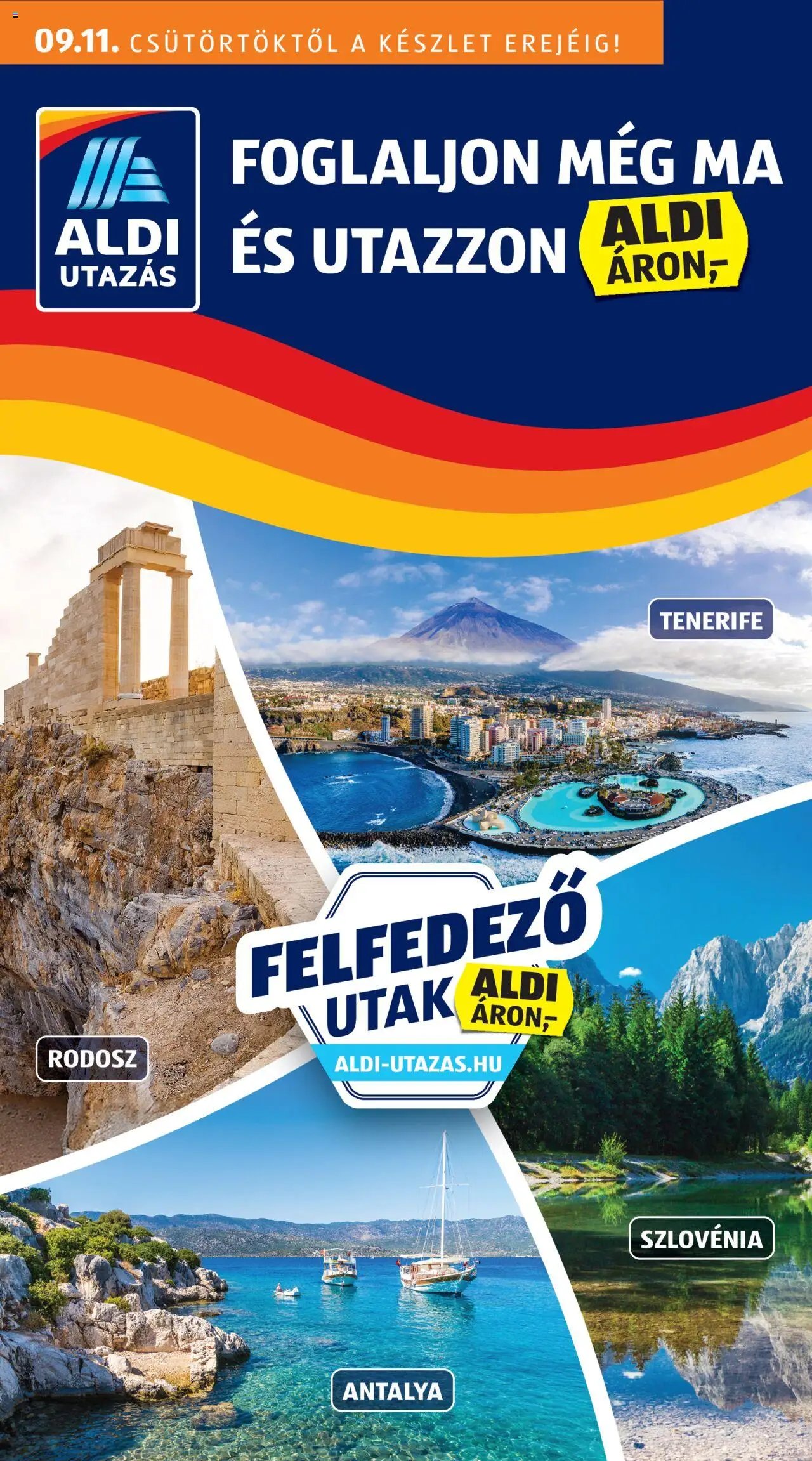 Aldi újság 2025.09.11. Utazás katalógus (2025-09-11 - 2026-09-06)