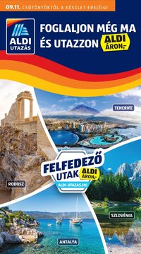 Aldi újság 2025.09.11. Utazás katalógus (2025-09-11 - 2026-09-06)
