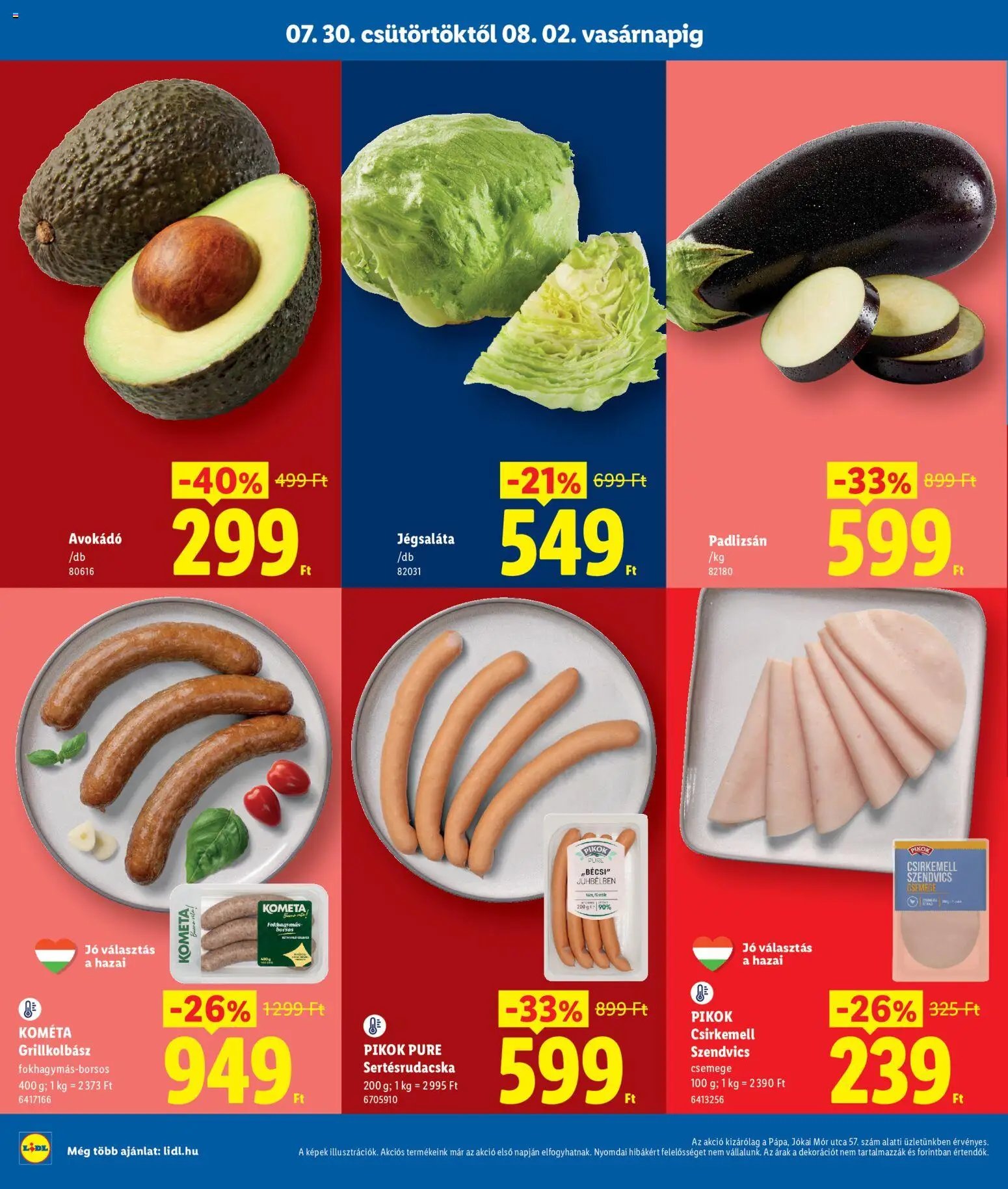 Lidl újság 2026.07.30. Lidl Pápa