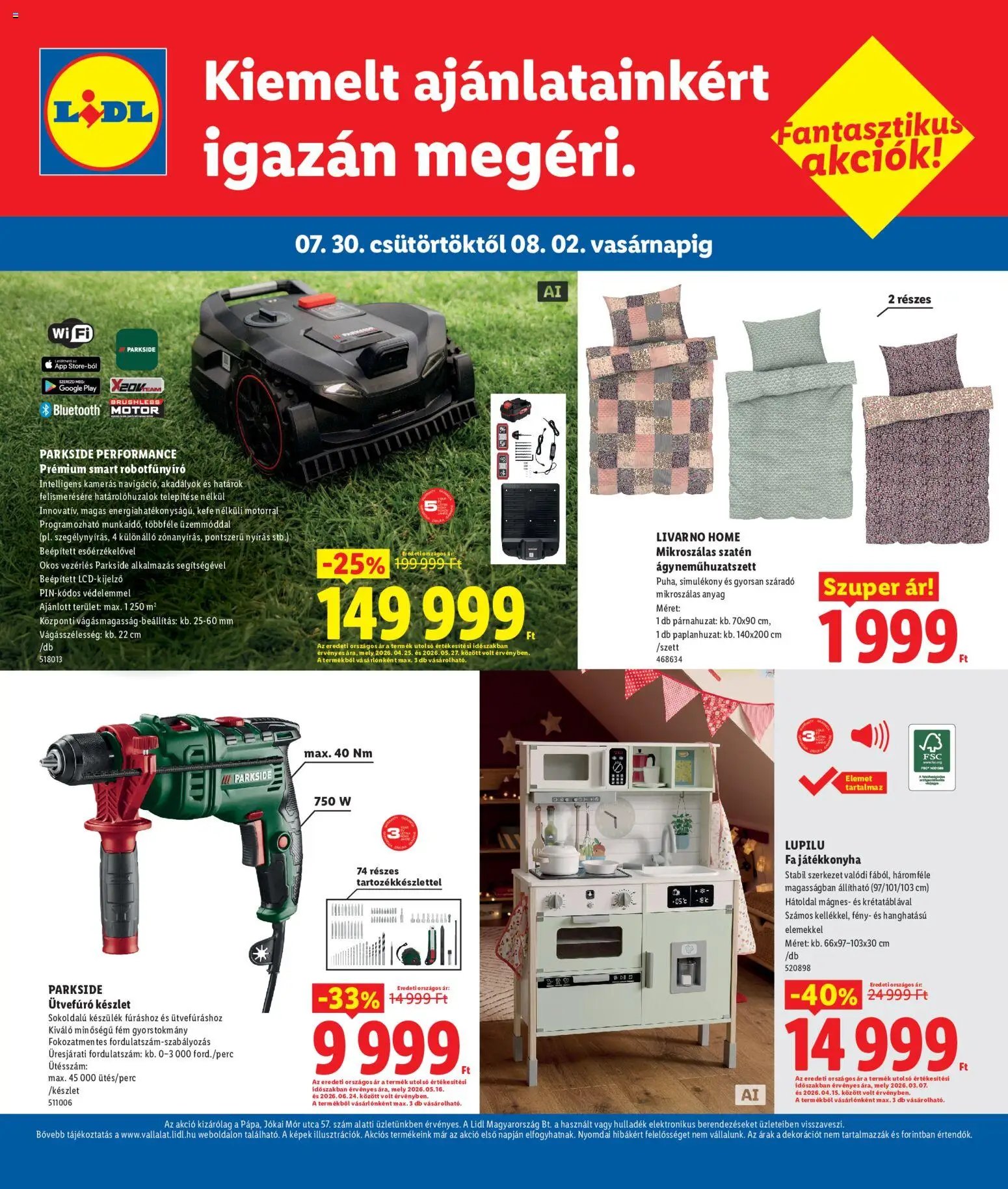 Lidl újság 2026.07.30. Lidl Pápa