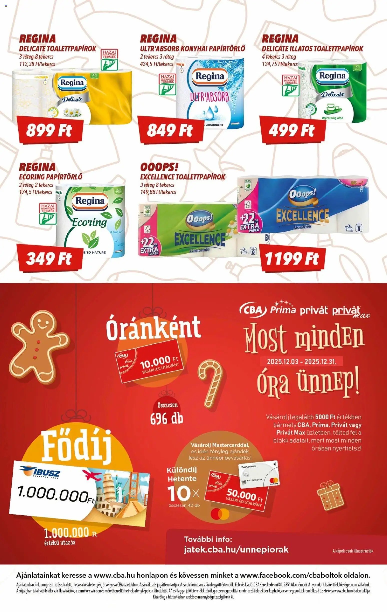 CBA újság 2025.12.11. Akciós újság CBA (2025-12-11 - 2025-12-17)