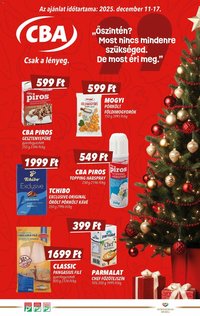 CBA újság 2025.12.11. Akciós újság CBA (2025-12-11 - 2025-12-17)