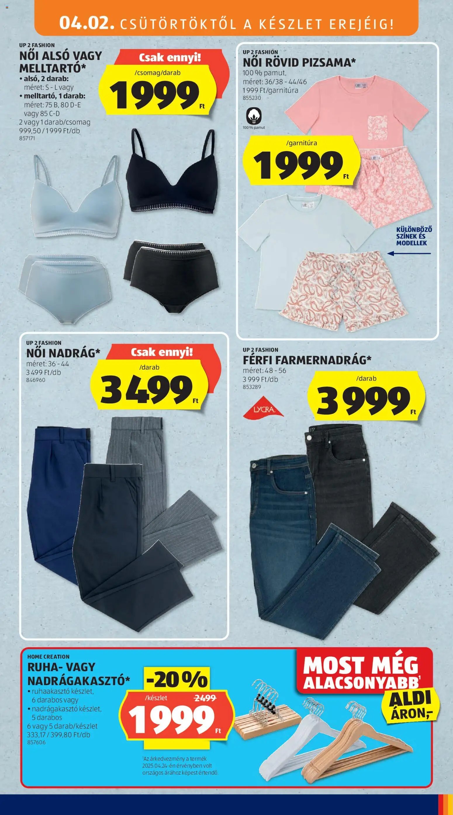 Aldi újság 2026.04.02. Aldi Középső sor termékei (2026-04-02 - 2026-04-08)