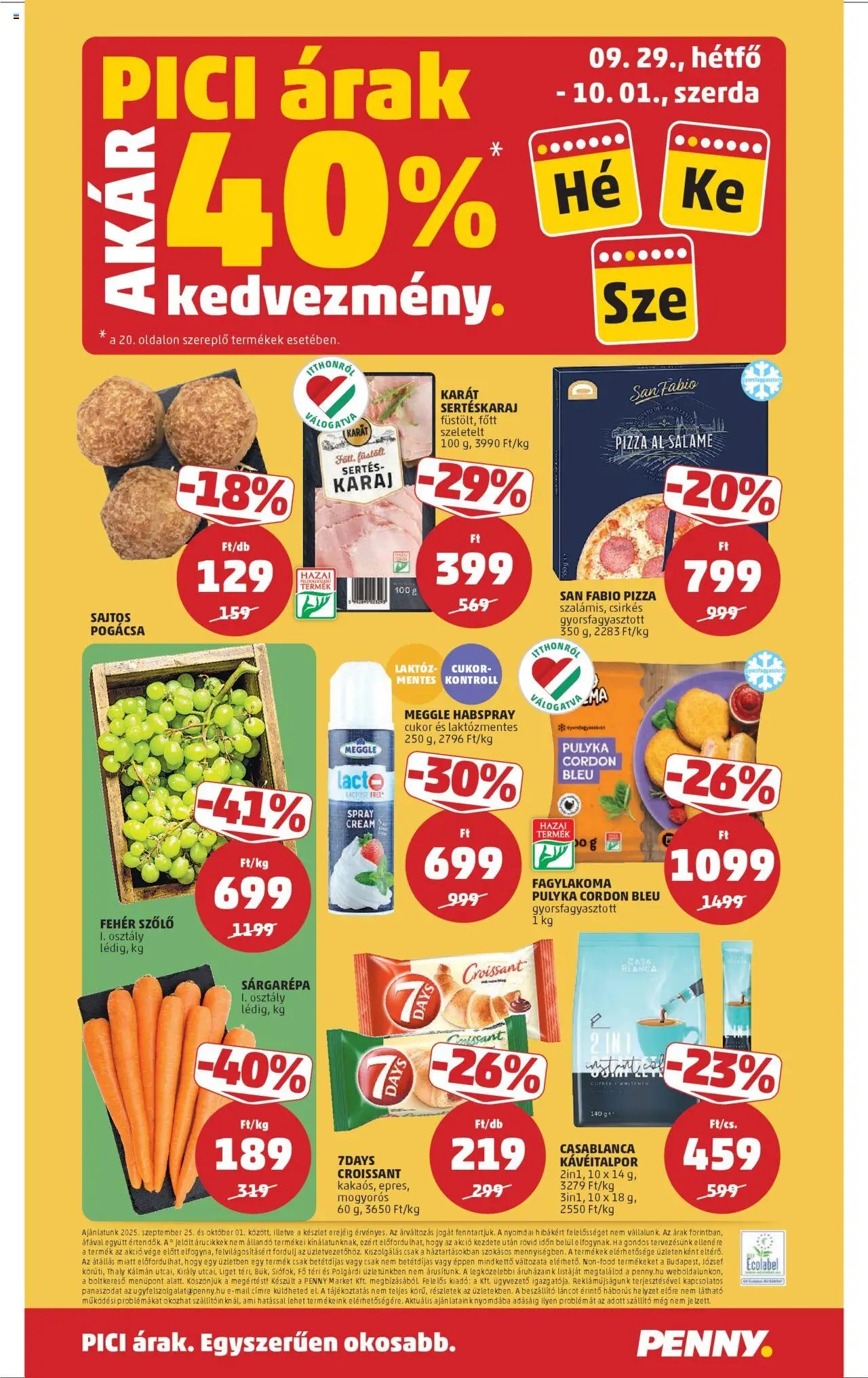 PENNY újság 2025.09.25. Akciós újság PENNY (2025-09-25 - 2025-10-01)