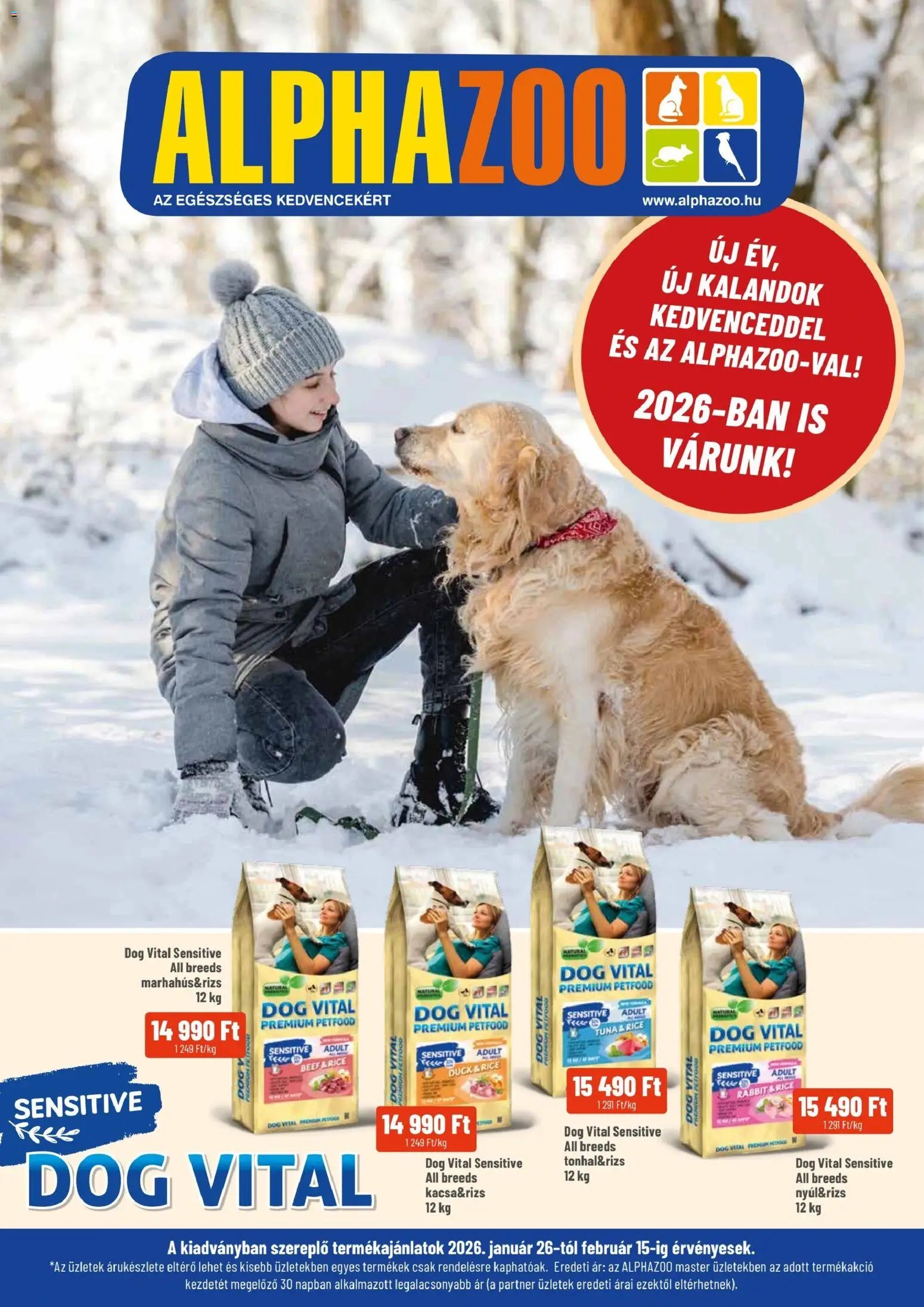 AlphaZoo újság 2026.01.26. Akciós újság AlphaZoo (2026-01-26 - 2026-02-15)