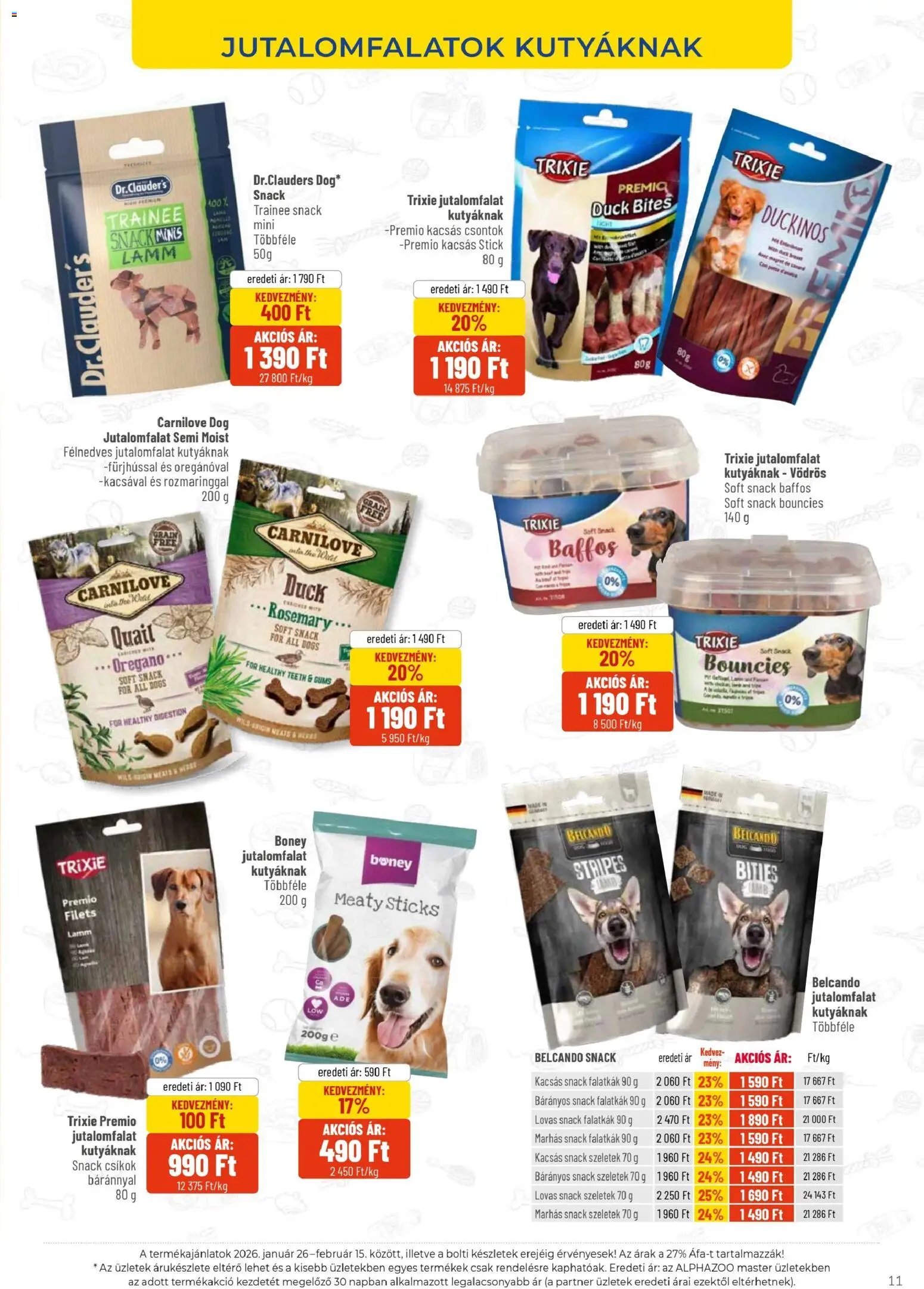 AlphaZoo újság 2026.01.26. Akciós újság AlphaZoo (2026-01-26 - 2026-02-15)