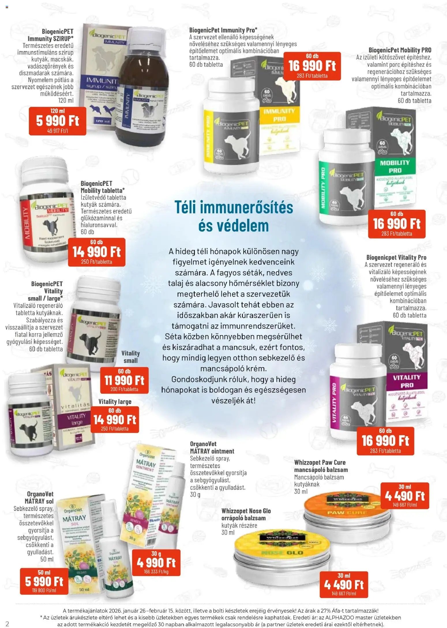 AlphaZoo újság 2026.01.26. Akciós újság AlphaZoo (2026-01-26 - 2026-02-15)