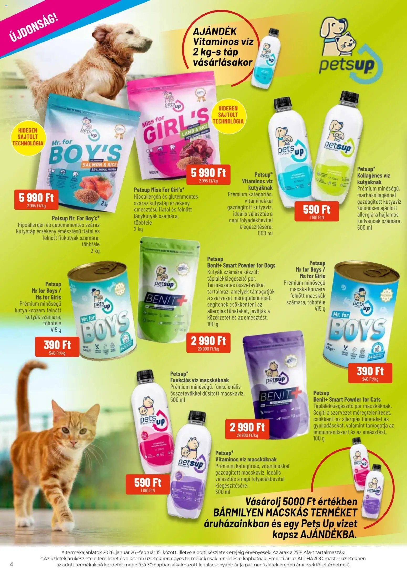 AlphaZoo újság 2026.01.26. Akciós újság AlphaZoo (2026-01-26 - 2026-02-15)