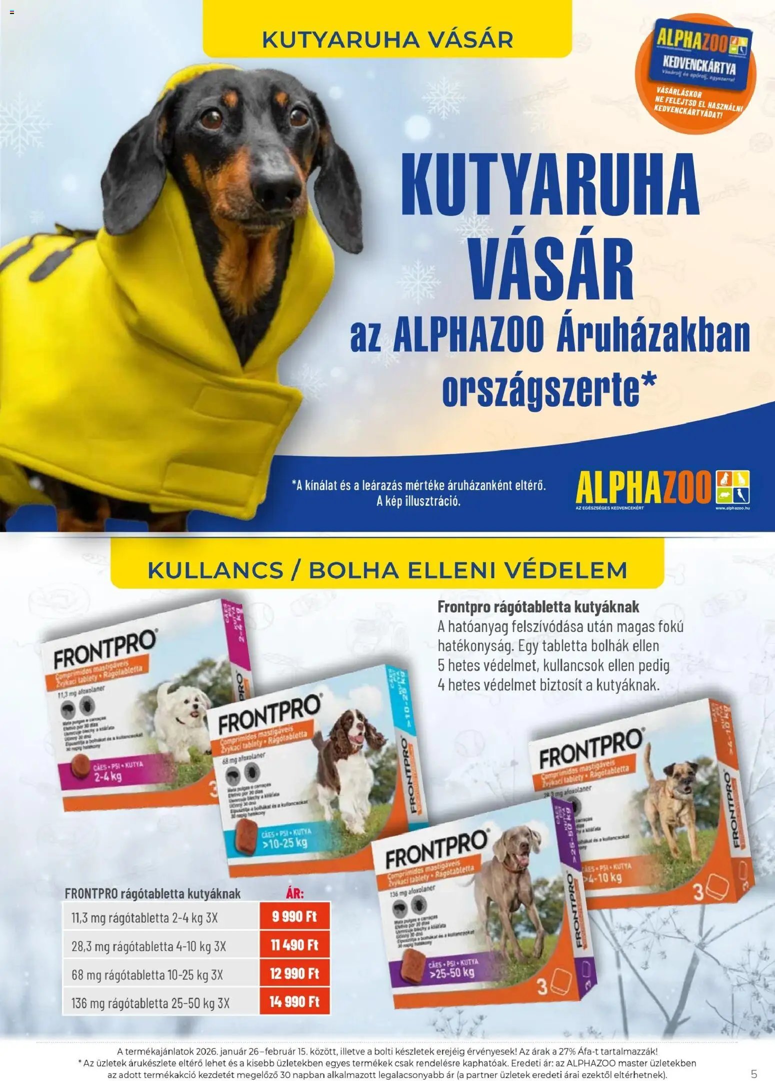 AlphaZoo újság 2026.01.26. Akciós újság AlphaZoo (2026-01-26 - 2026-02-15)