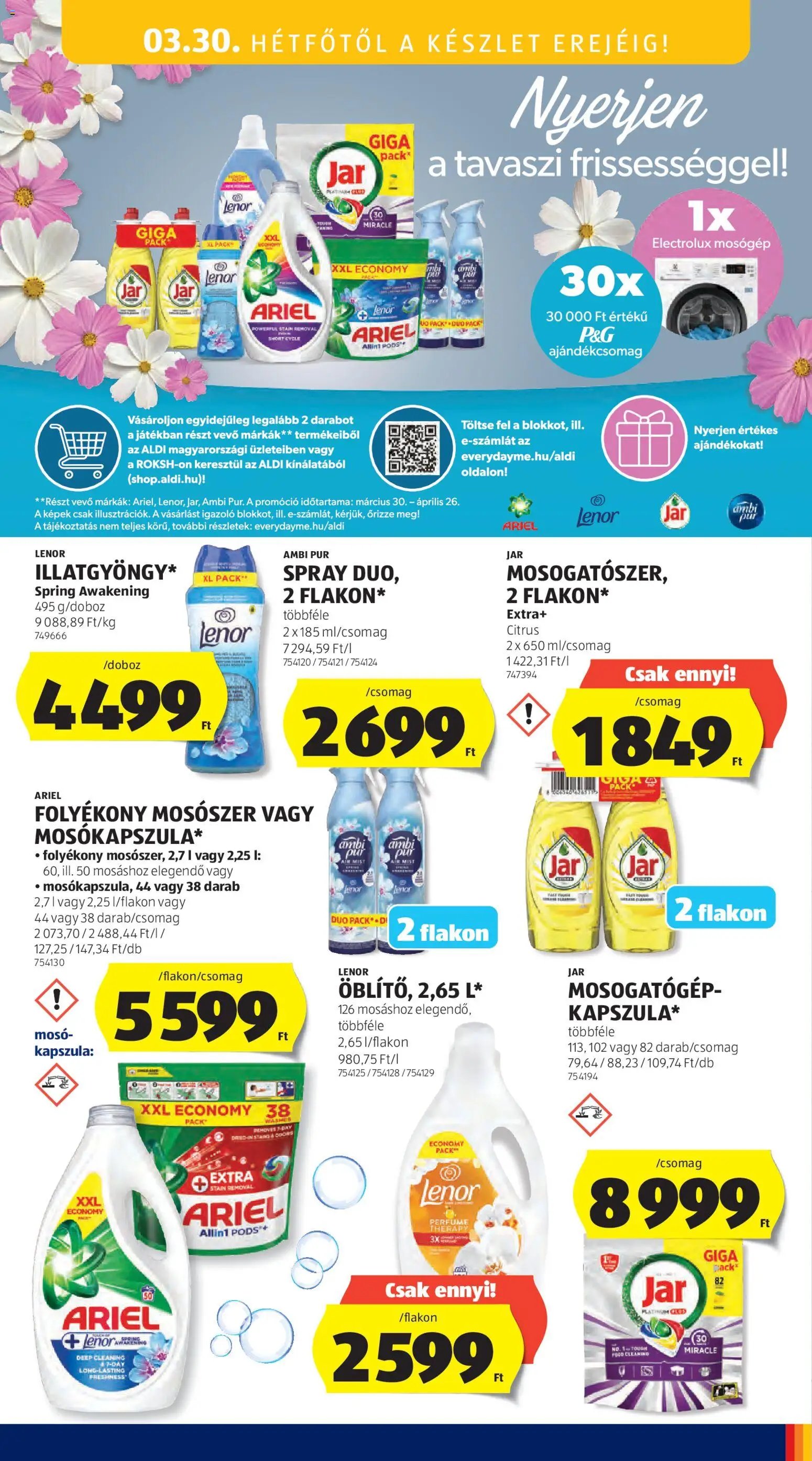 Aldi újság 2026.03.26. Aldi Középső sor termékei (2026-03-26 - 2026-04-01)