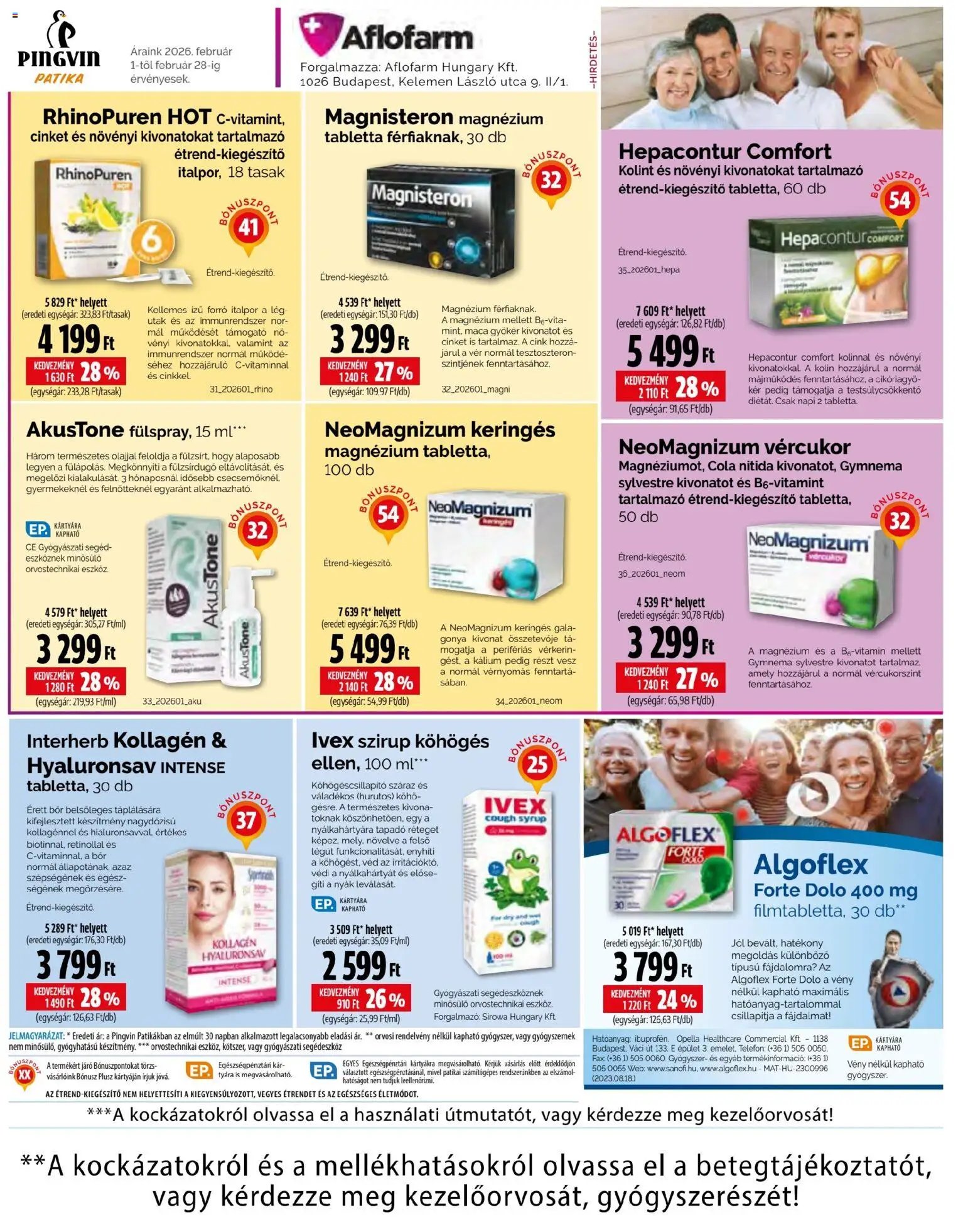 Pingvin Patika újság 2026.02.01. Akciós újság Pingvin Patika (2026-02-01 - 2026-02-28)