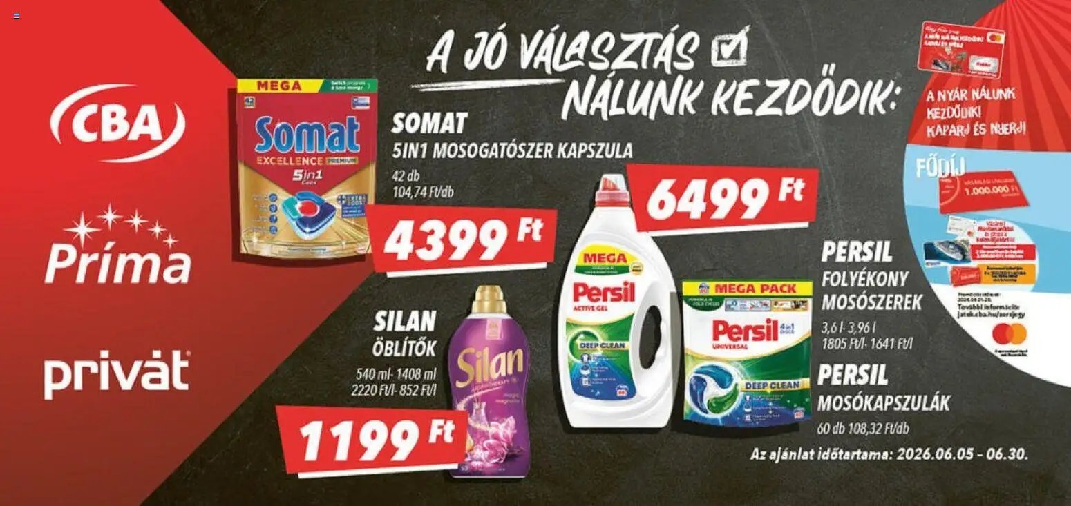 CBA Príma újság 2026.06.05. CBA Príma Aktuális óriásplakátok