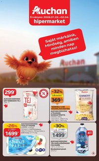 Auchan újság 2026.01.22. Saját márkás ajánlataink (2026-01-22 - 2026-02-04)